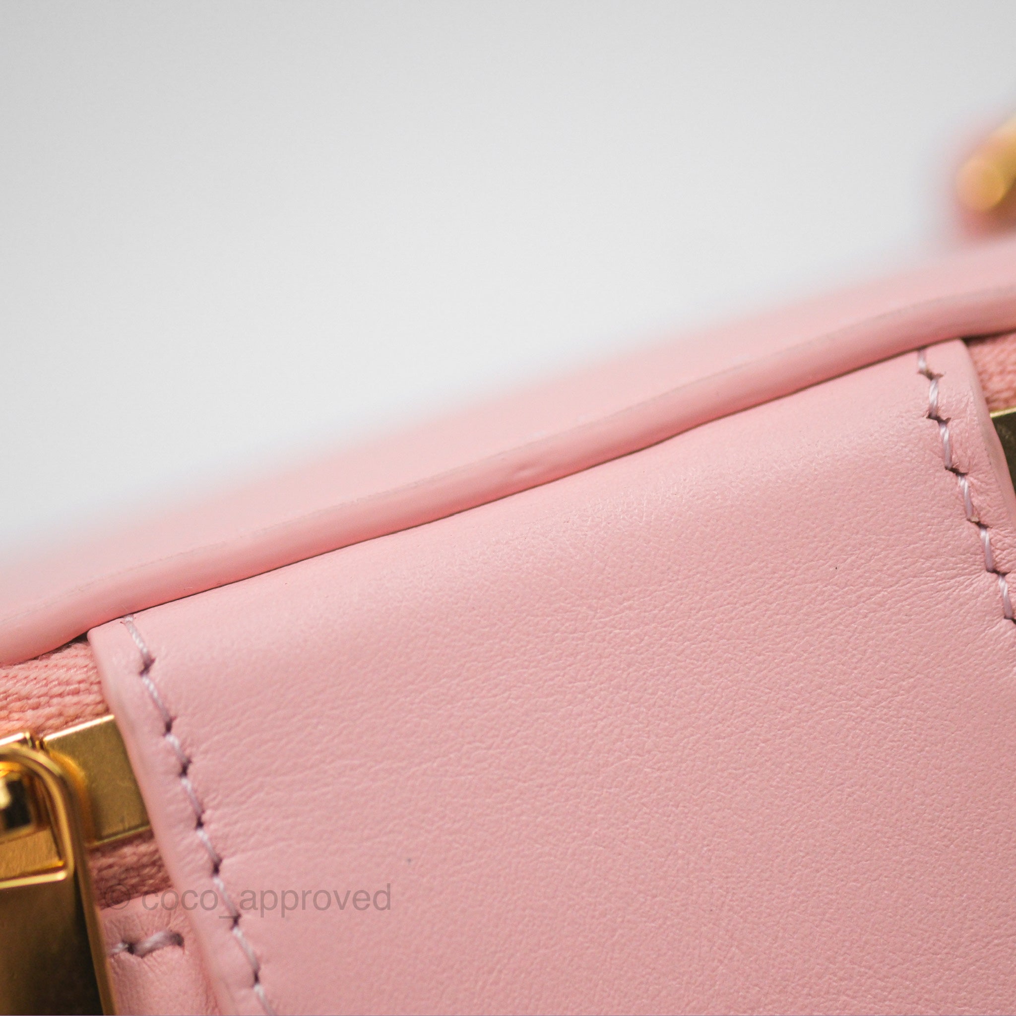 Celine Mini Vanity Case in Triomphe Smooth Calfskin Leather - Light Pink Crossbody Bag for Women | Perfect for Date Night, Travel & Everyday Use
