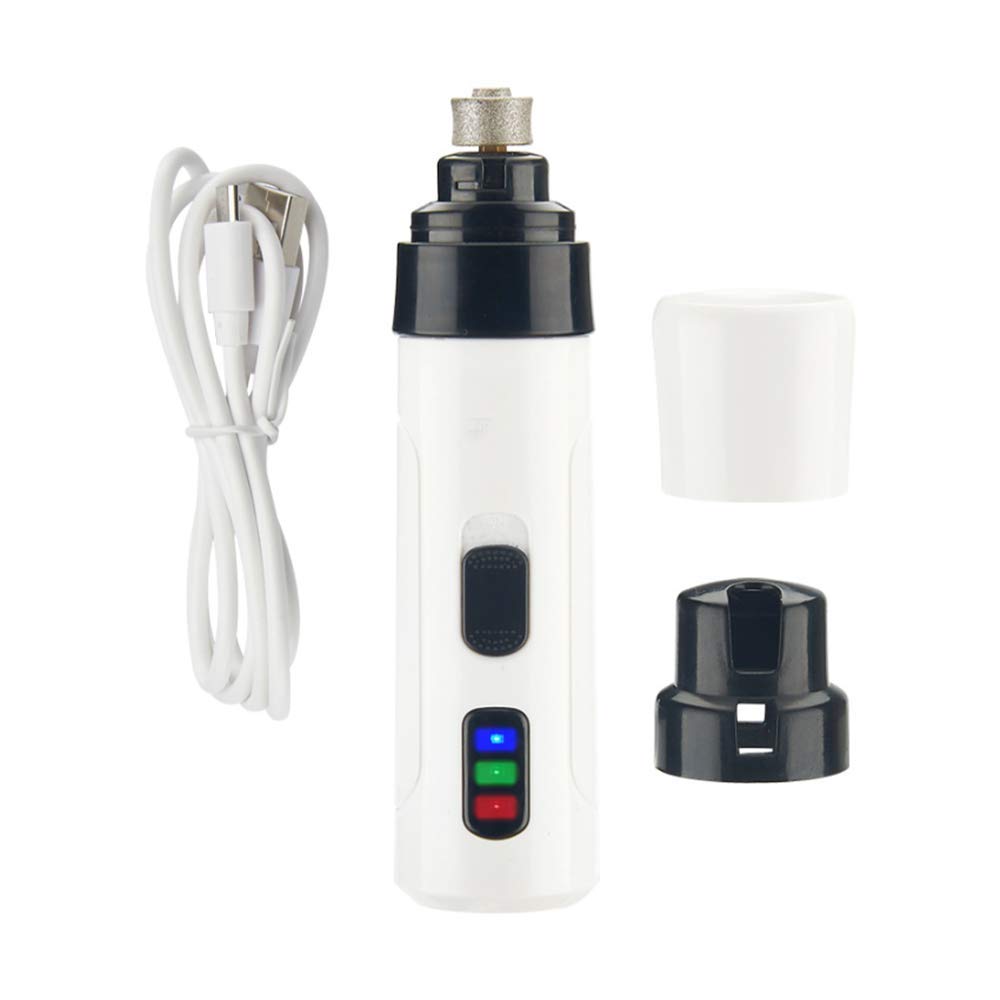 USB Rechargeable Pet Nail Grinder for Dogs & Cats - Ultra Quiet Electric Nail Trimmer with Painless Grinding & Gentle Paws Care - Perfect for Home Grooming & Pet Nail Maintenance