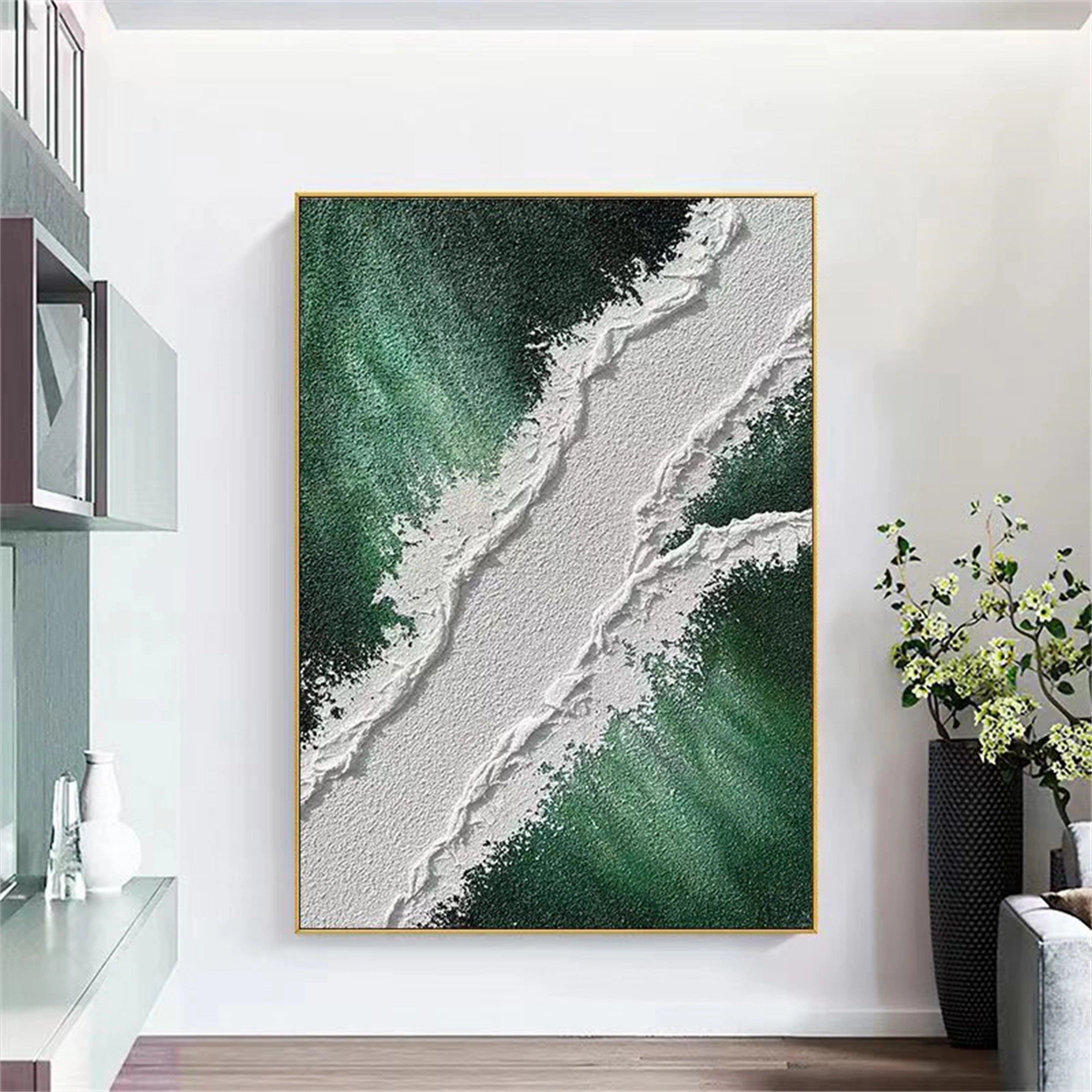 Ocean and Sky Painting #OS 045 - Handmade Canvas Wall Art for Home & Office Decor - Perfect for Living Room, Bedroom or Gift