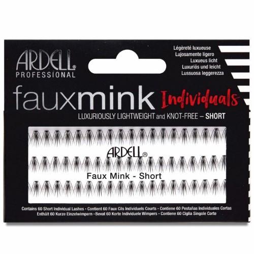 Ardell Faux Mink Individual Lashes - Knot Free, Short Black False Eyelashes for Natural Look | Perfect for Daily Wear, Parties & Special Occasions