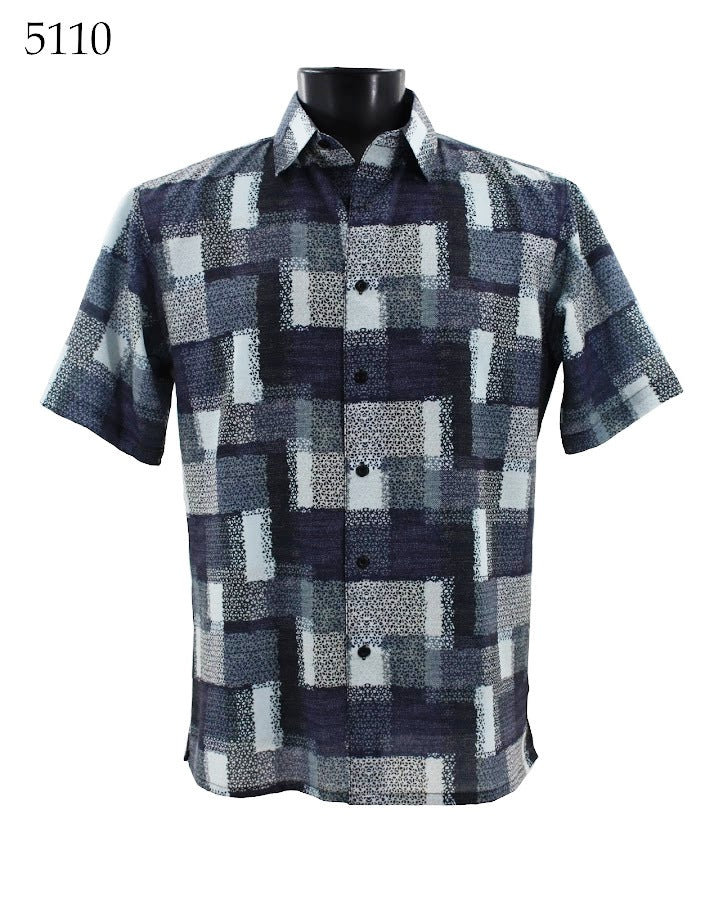 Bassiri Men's Casual Short Sleeve Shirt 5110 - Breathable Cotton Summer T-Shirt for Outdoor Activities & Daily Wear