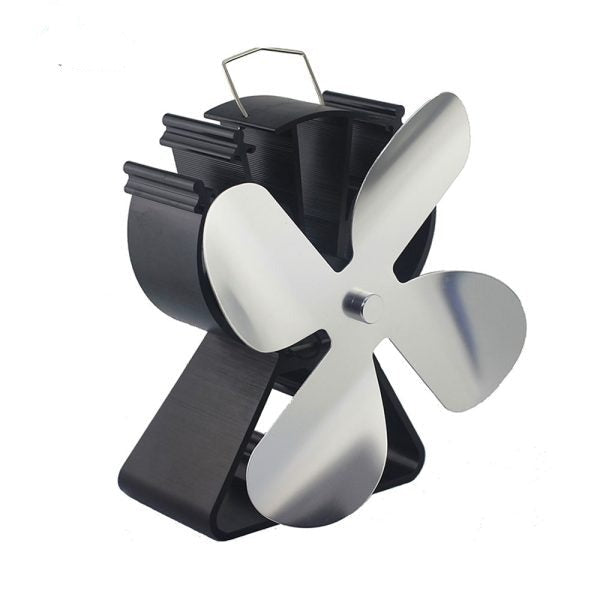 4 Blades Wood Stove Fan VDSF624 - Efficient Heat Circulation for Fireplace, Cabin, and Home Heating - Eco-Friendly Silent Operation for Winter Warmth