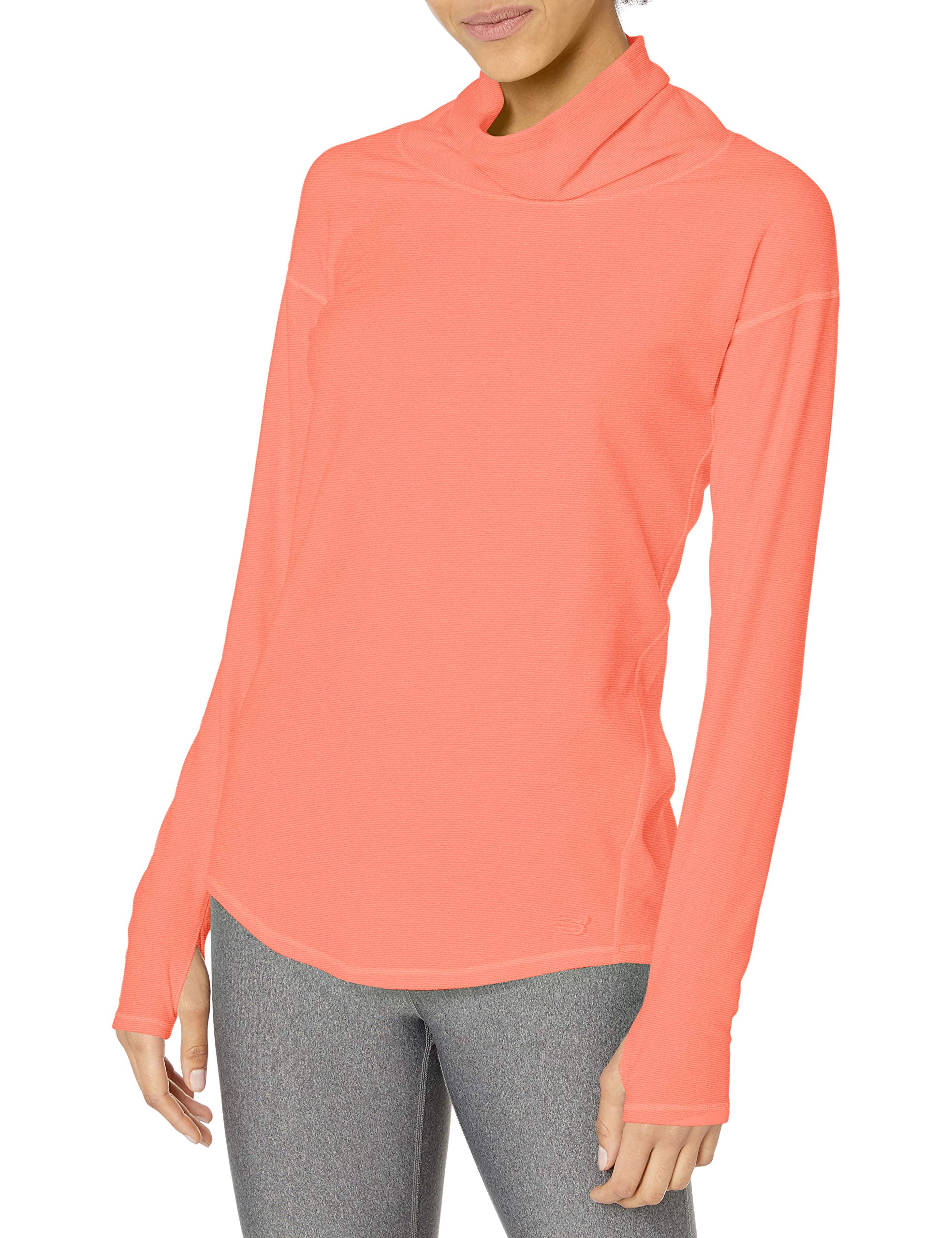 New Balance Women's Cozy Funnel Neck Long Sleeve Pullover - Soft Fleece Lined Winter Sweatshirt for Running, Yoga & Casual Wear