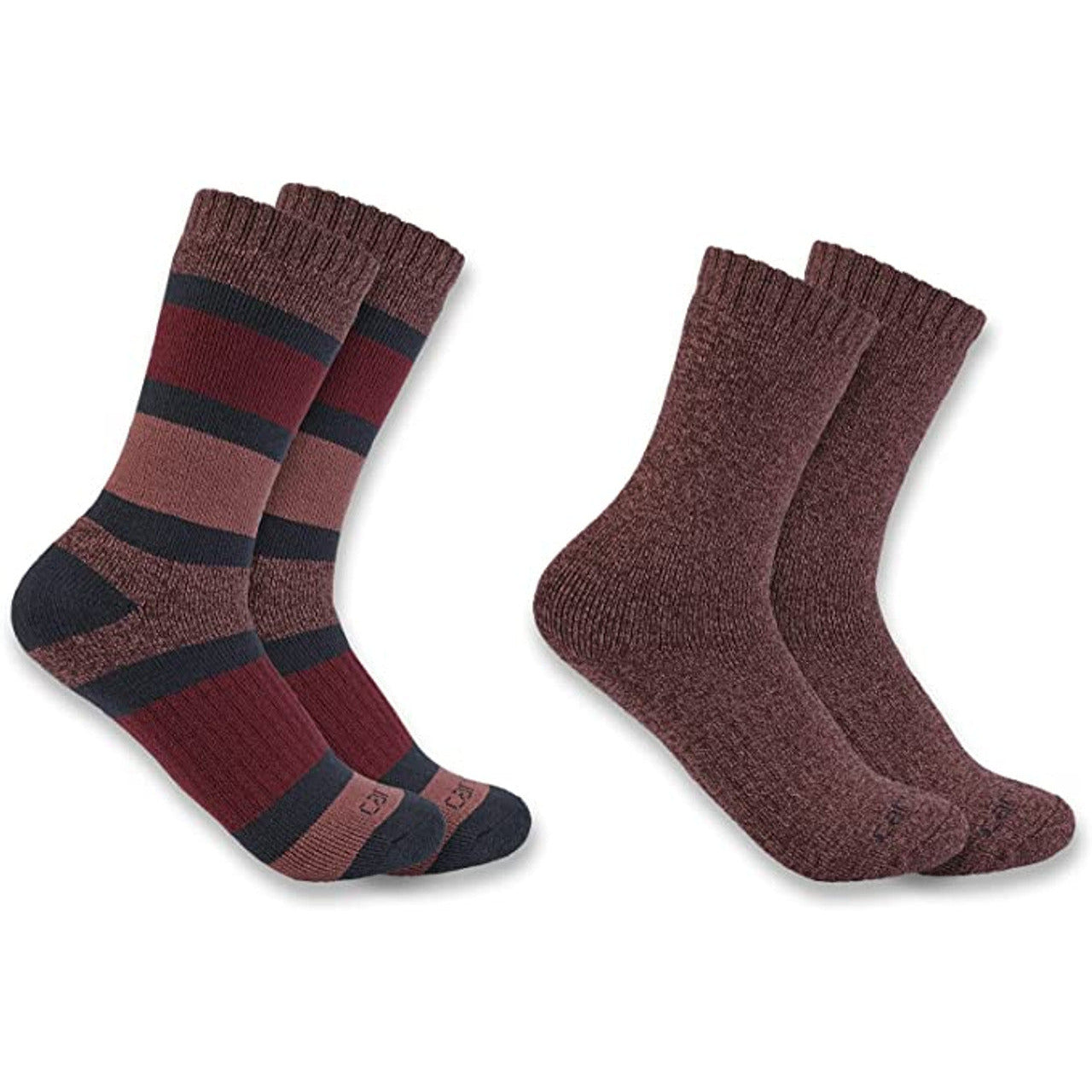 Carhartt Women's Heavyweight Crew Socks 2-Pack SC3152W - Durable Work Socks for Construction, Hiking & Outdoor Activities