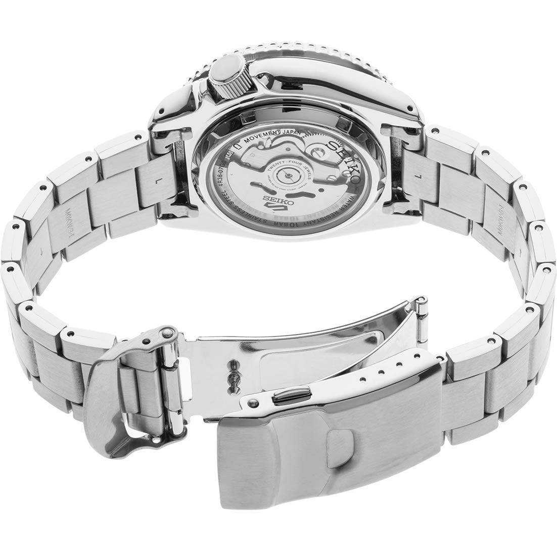 Seiko 5 Sports Automatic Men's Watch with Day/Date Calendar, LumiBrite Hands & Markers, Rotating Bezel - 100m Water Resistant - Perfect for Diving, Swimming & Everyday Wear