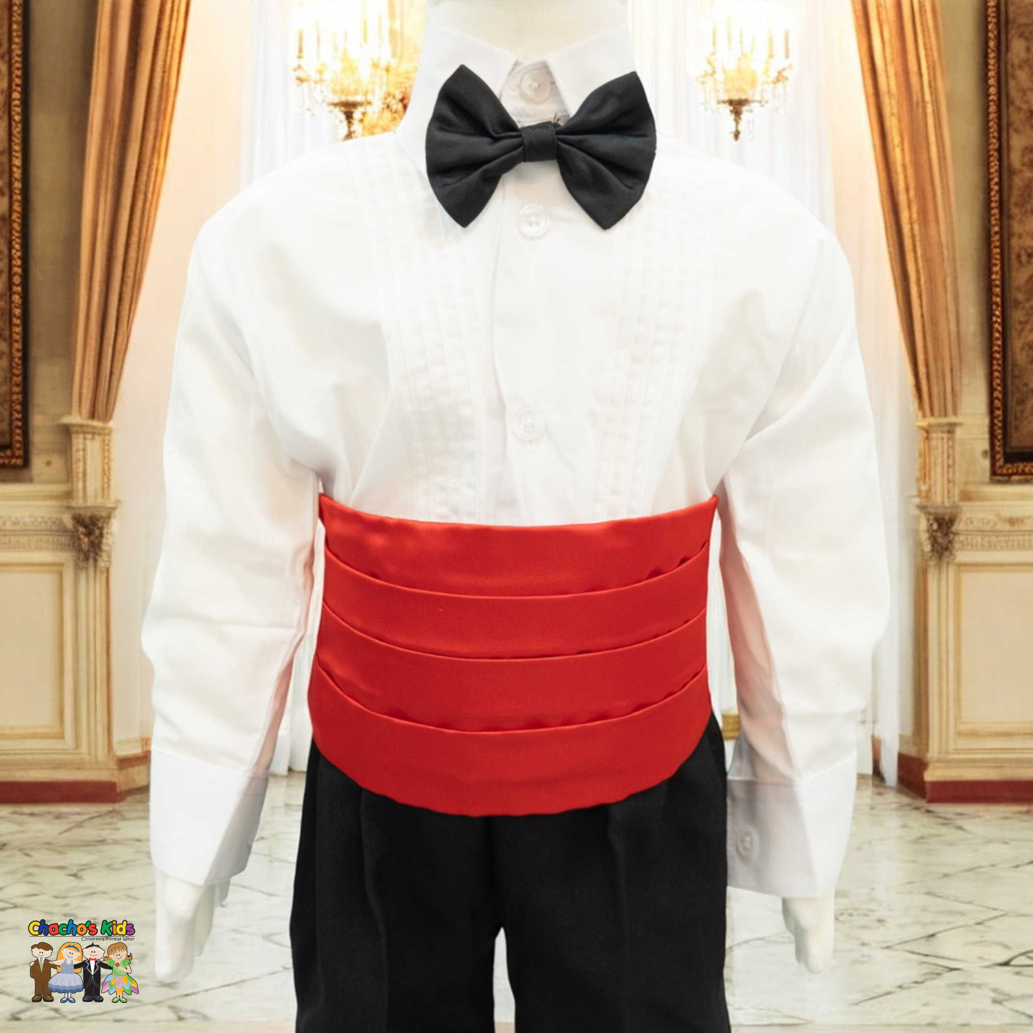 Elegant Red Satin Cummerbund for Men - Formal Waistband for Tuxedo, Wedding, Prom & Black Tie Events - Adjustable Luxury Waist Accessory