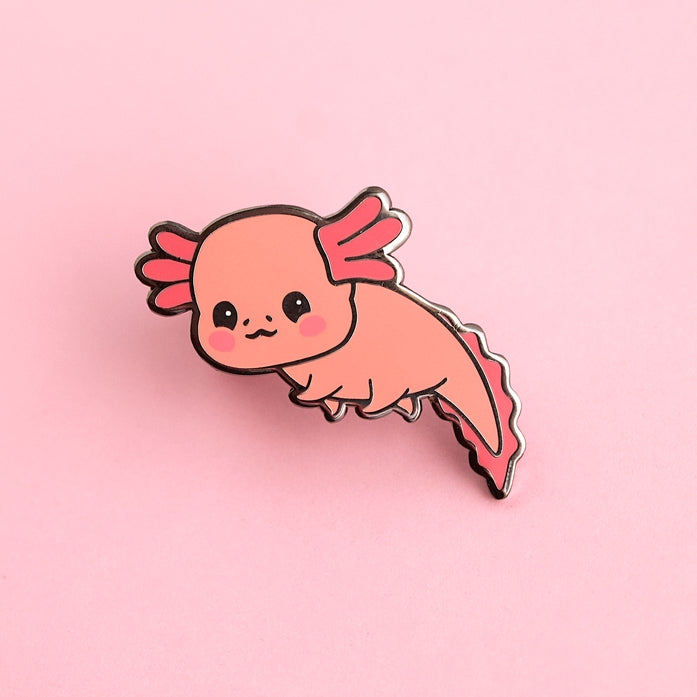 Cute Axolotl Enamel Pin - Kawaii Mexican Salamander Brooch for Backpacks, Jackets & Gifts | Unique Collectible Accessory for Pin Lovers & Animal Enthusiasts