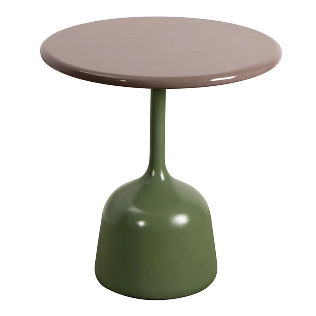 Round Coffee Table with Glossy Finish - Small Modern Accent Table for Living Room, Bedroom, or Office