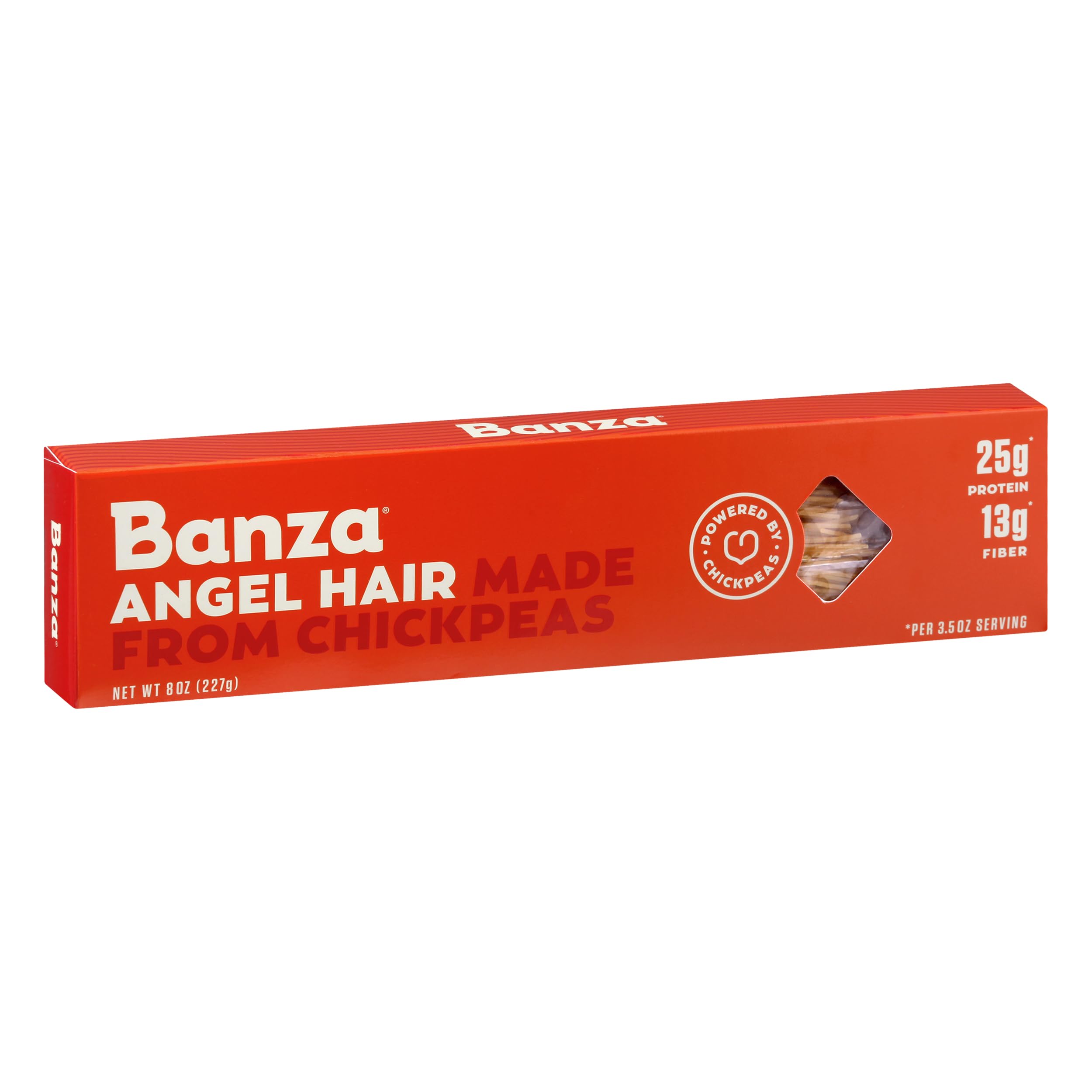Organic Banza Angel Hair Chickpea Pasta - Gluten Free, High Protein, Vegan Pasta - 8 oz (Pack of 12) - Perfect for Healthy Meals, Quick Dinners & Keto Diet