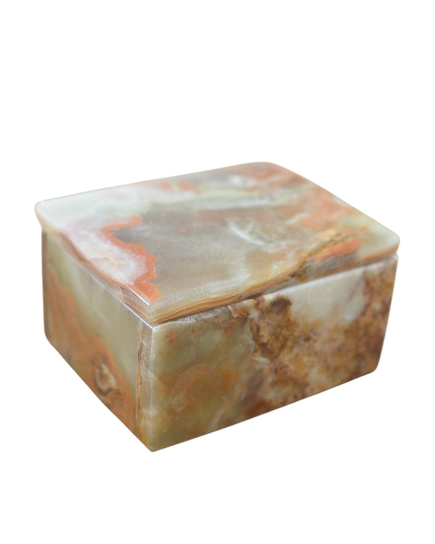 Elegant Green Onyx Jewelry Box - Handcrafted Gemstone Storage for Rings, Necklaces & Earrings | Perfect Gift for Women, Jewelry Organizer & Home Decor