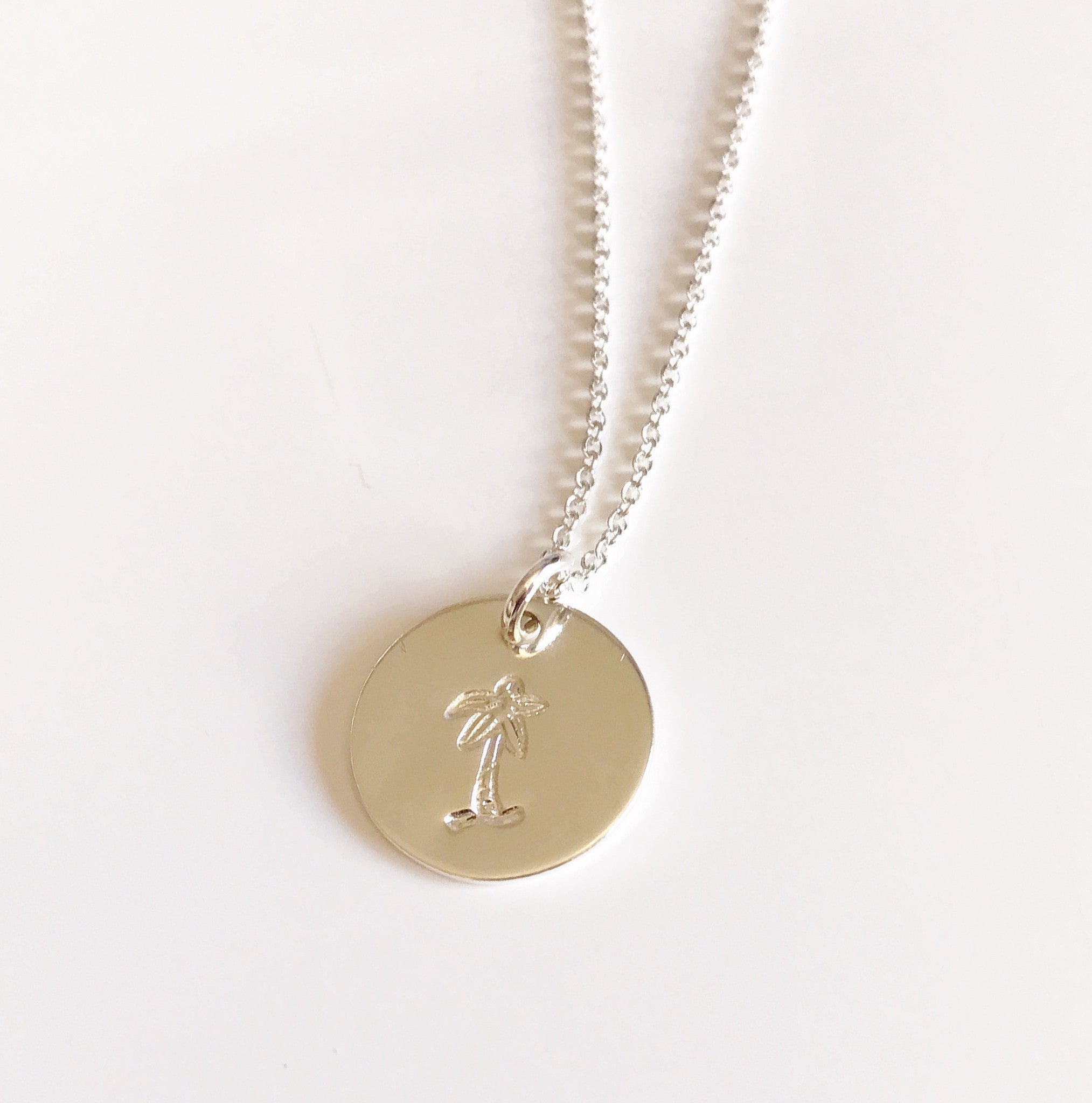 Haley Palm Tree Necklace (N228) - Elegant Summer Jewelry for Beach Vacations & Tropical Parties