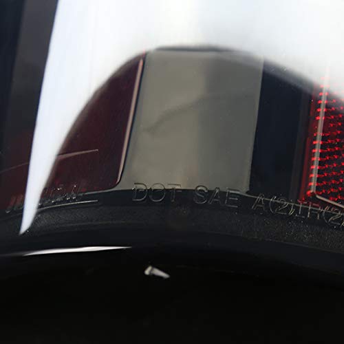 2007-2012 Pickup Truck LED Tail Lights - Glossy Black Smoke Lens - High Visibility Brake Lamps - Perfect for Night Driving & Off-Road Adventures