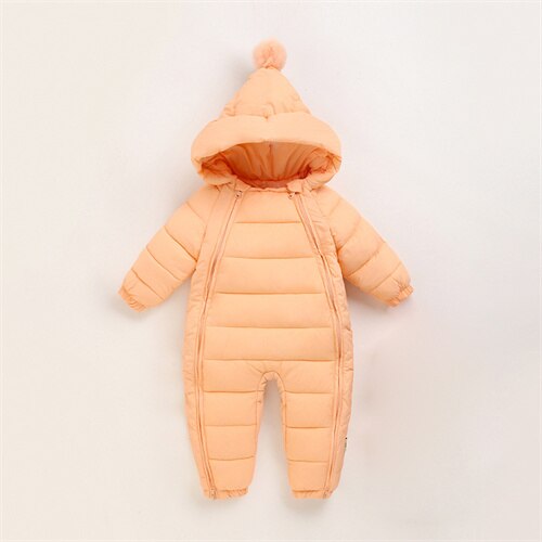 Cozy Winter Wonderland Hooded Romper for Baby Girls & Boys - Soft Fleece One-Piece Jumpsuit with Pockets - Perfect for Snow Days, Holiday Photos & Indoor Playtime