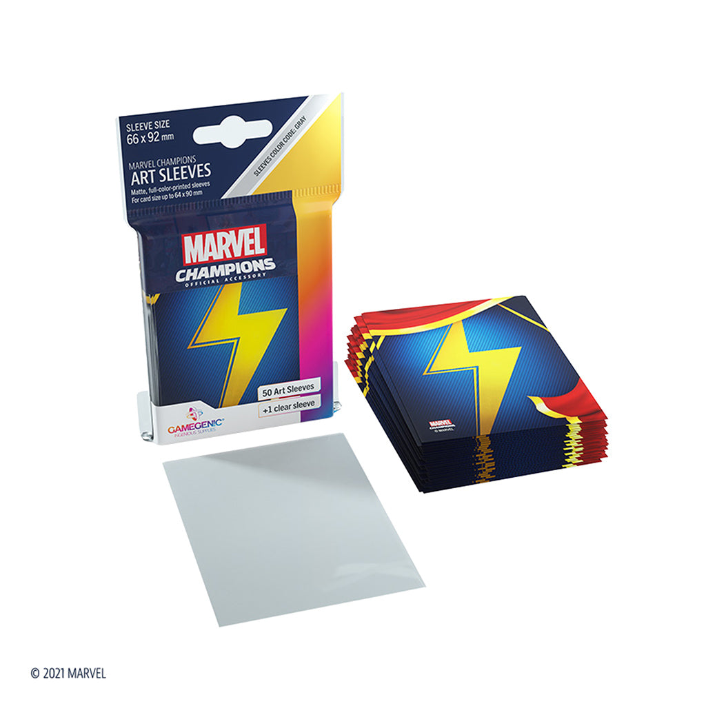 Marvel Champions Card Sleeves for Ms. Marvel - Premium Protection for Trading Cards & Collectibles | Perfect for Game Nights, Tournaments & Card Collection Storage