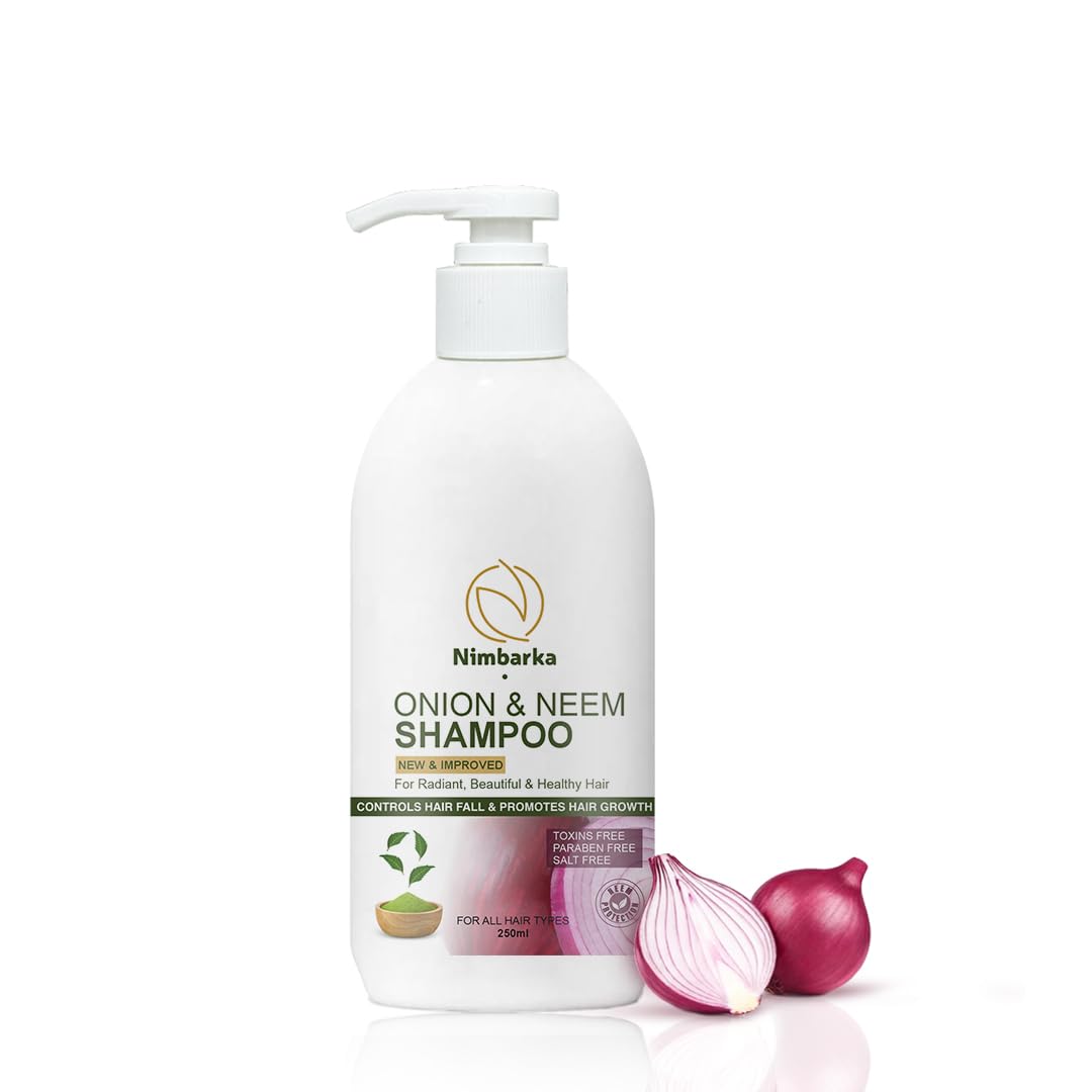 Nimbarka Neem & Onion Shampoo for Hair Growth & Hair Fall Control - 250ml | Natural Ayurvedic Formula for Thicker, Stronger Hair | Perfect for Daily Use & Scalp Care