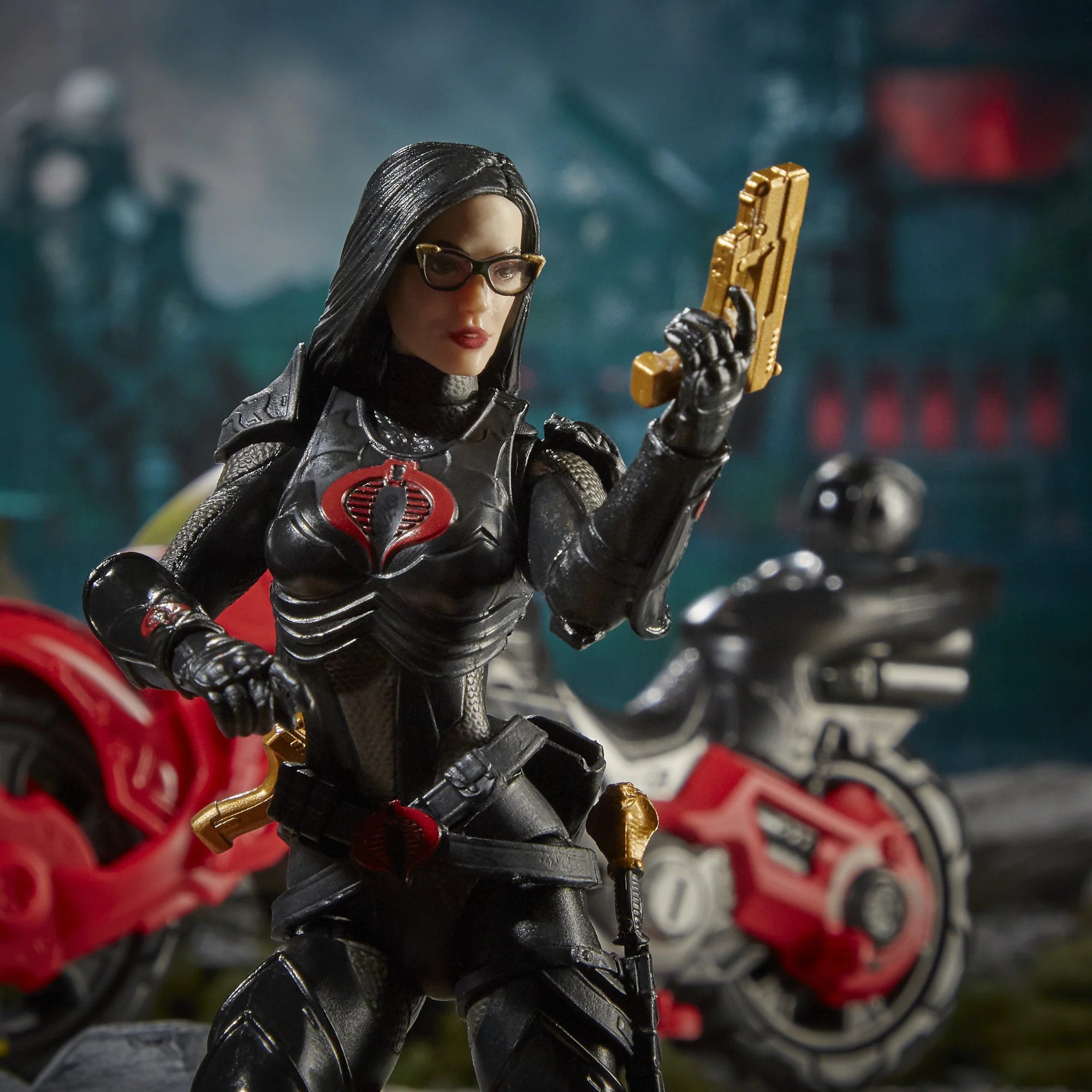 G.I. Joe Classified Series Baroness Action Figure with C.O.I.L. Motorcycle - Collectible 6-Inch Scale Toy for Display & Play - Perfect for Fans & Collectors