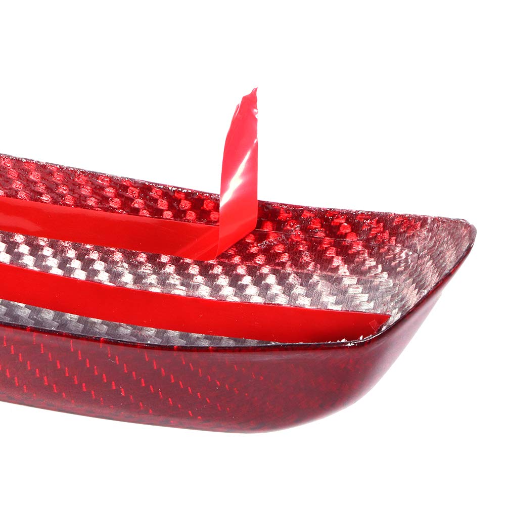 Carbon Fiber Front Grille Trim Cover for Alfa Romeo Giulia 2017-2022 | V-Shaped Red Grill Upgrade | Enhanced Sporty Look for Street & Show Cars