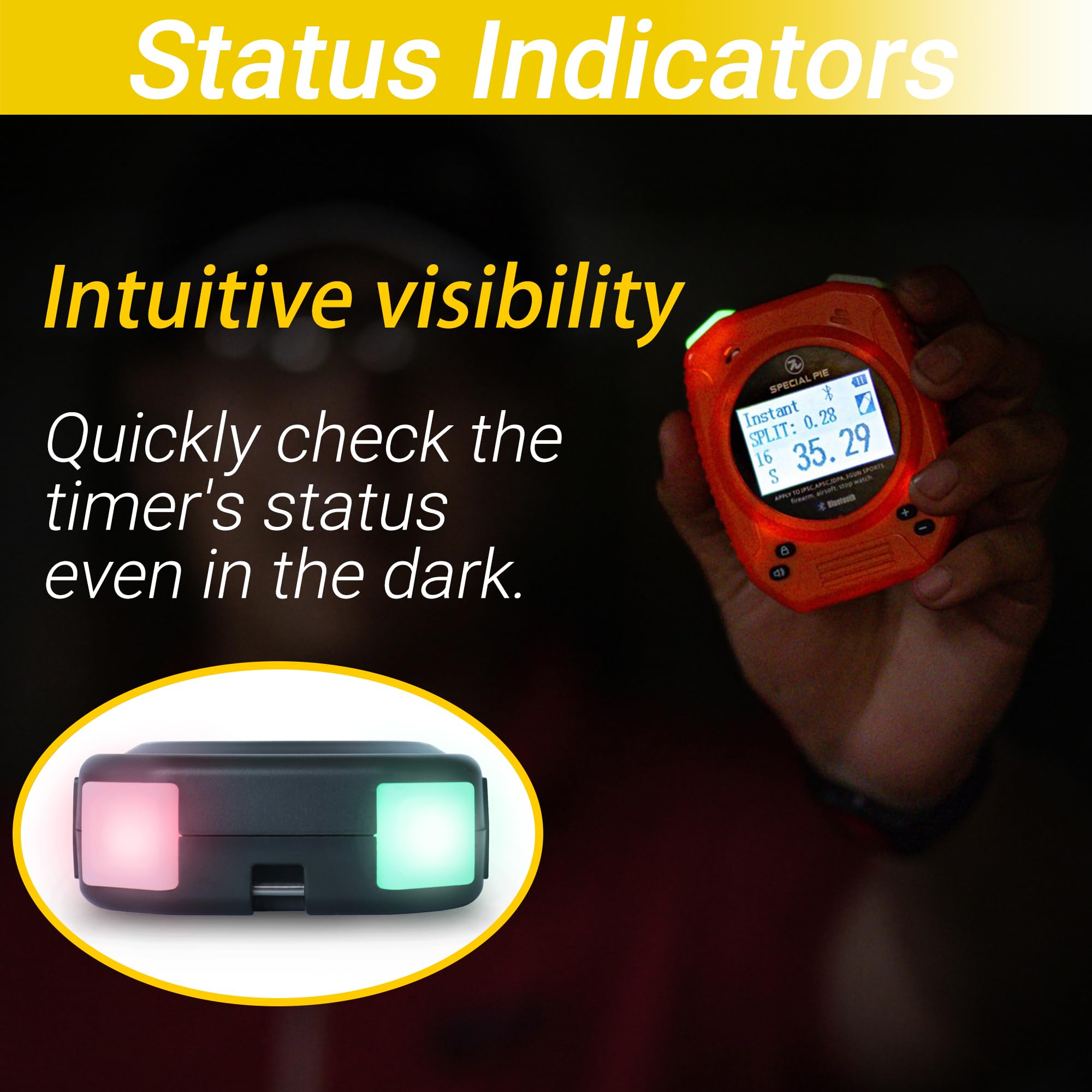 Competition Shooting Timer with Belt Clip - IPSC, USPSA, APSC, IDPA Approved - Precision Shot Timer for Firearm Training & Tactical Drills - Perfect for Range Practice, Competitive Shooting & Self-Defense Training