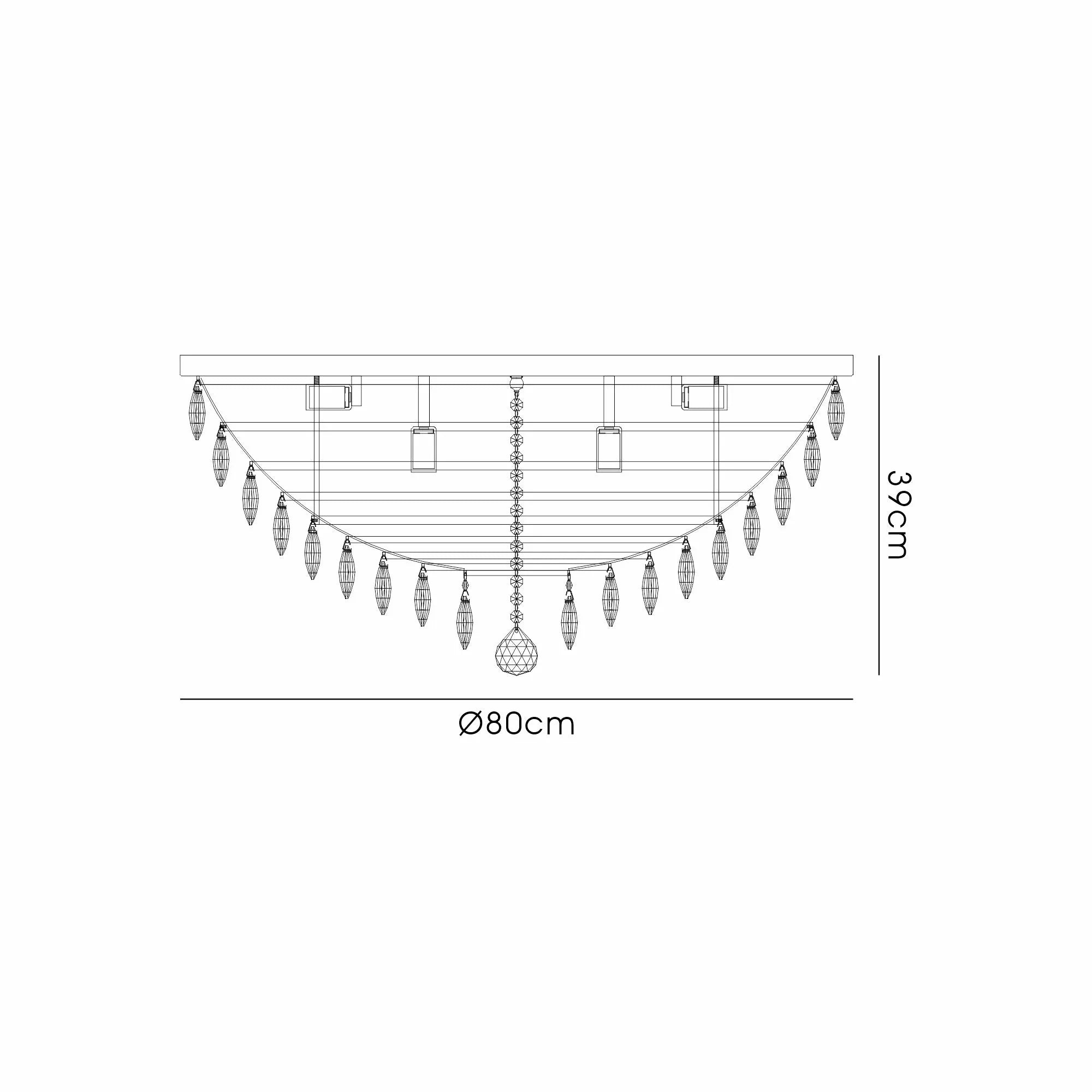 Consten Flush Ceiling Light Fixture with E14 Socket - Perfect for Bedroom, Hallway & Small Space Lighting