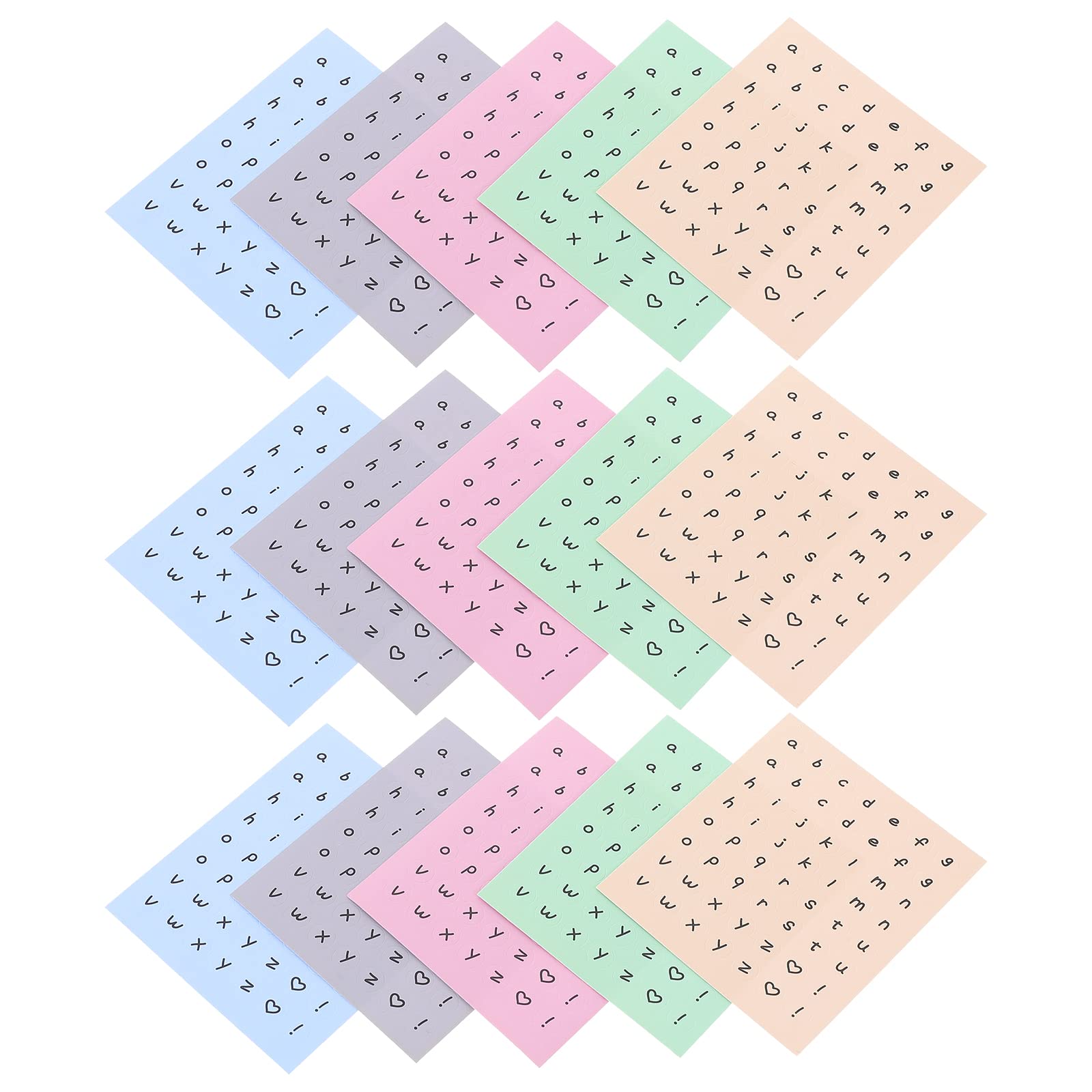 Cabilock 15 Sheets Small Alphabet Stickers - Decorative Letter Decals for Scrapbooking, DIY Crafts, Journals & Home Decor