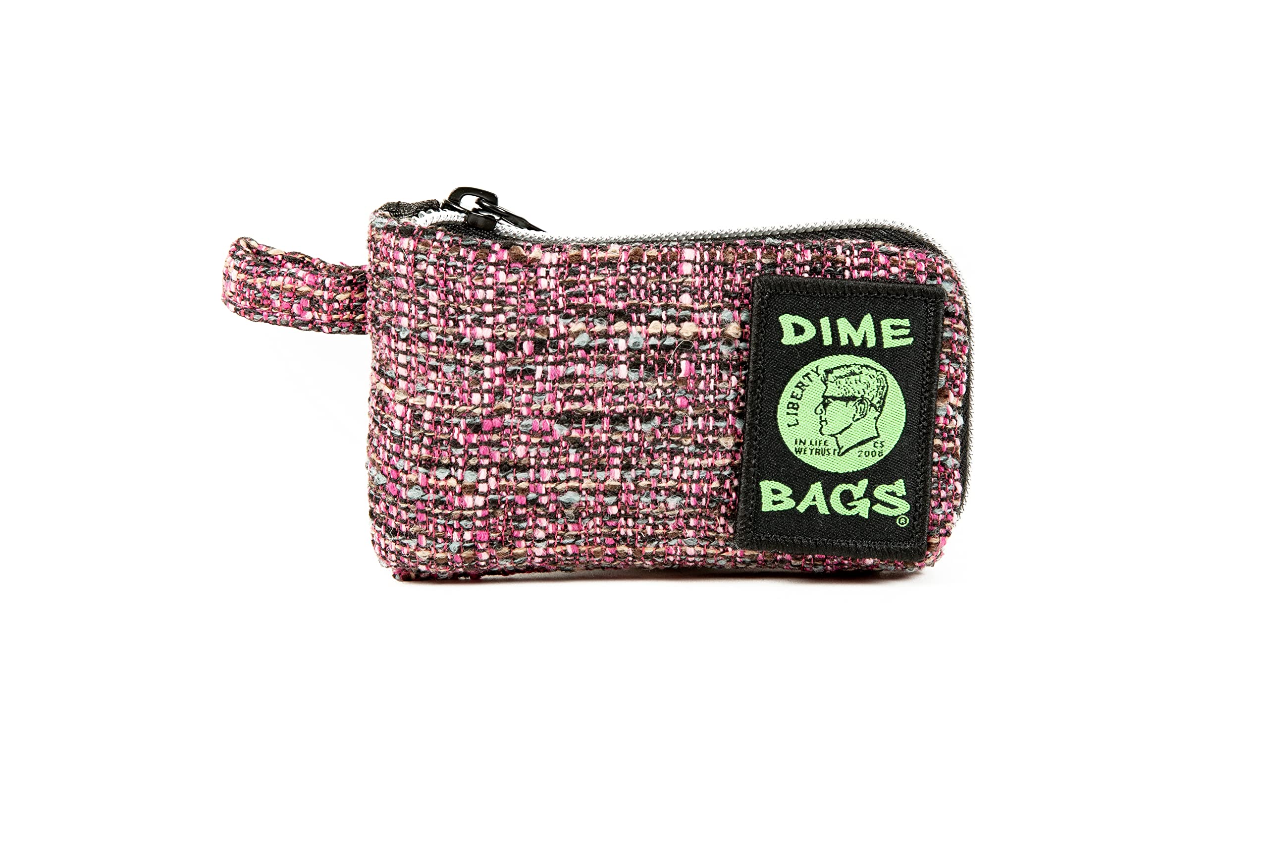 DIME BAGS Smell Proof Padded Pouch - Protective Travel Case with Odor-Resistant Hemp-Polyester Fabric, Heavy-Duty Zippers & Interchangeable Patch | Ideal for Storing Valuables, Fragile Items & Travel Essentials