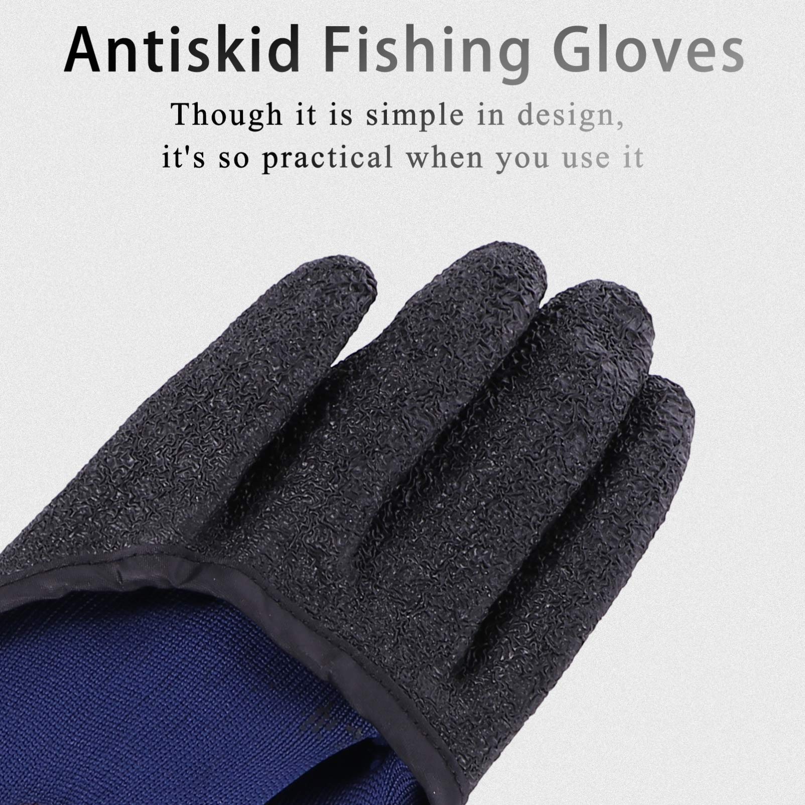 BESPORTBLE Fishing Gloves for Men - Puncture Resistant, Non-Slip Grip - Ideal for Saltwater, Freshwater, Ice Fishing & Kayak Angling