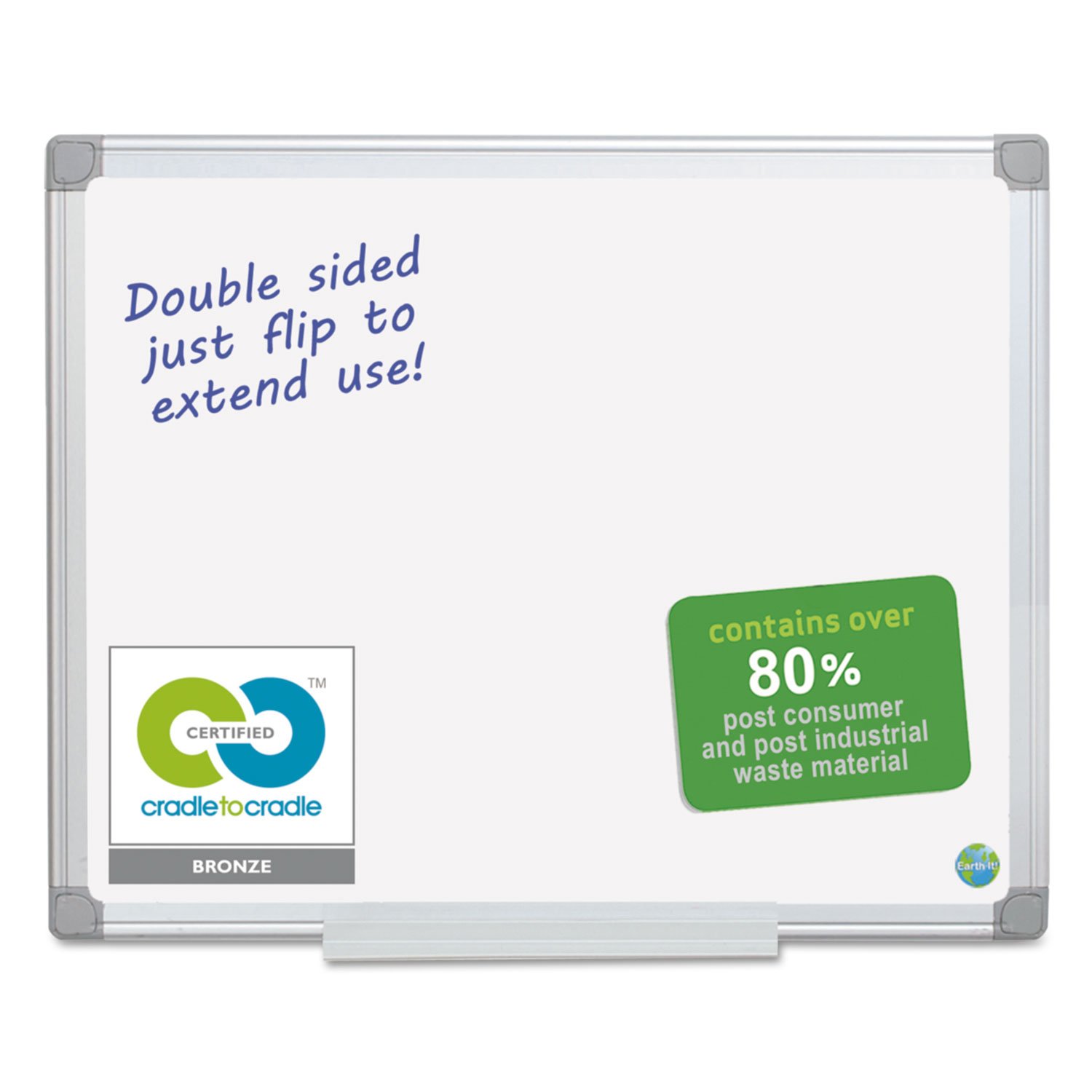 MasterVision MA0300790 Dry Erase Board 24x36 Inches - White/Silver Frame - Easy-Clean Surface - Perfect for Classrooms, Offices & Home Organization