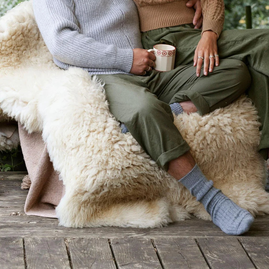Premium Men's 100% Pure Cashmere House Socks - Ultra Soft & Warm Winter Slipper Socks for Indoor Comfort & Relaxation at Home