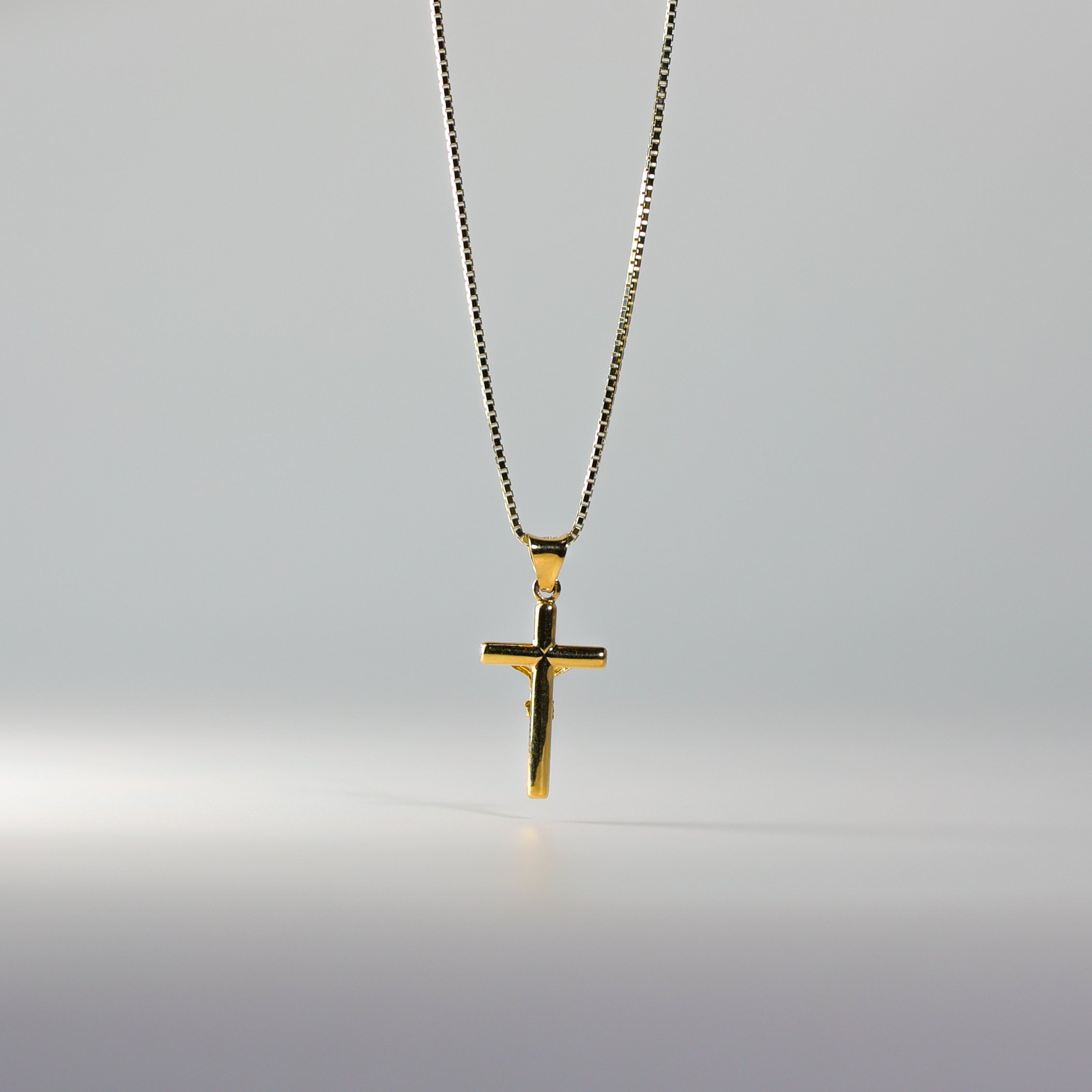 Gold Jesus Crucifix Cross Pendant Necklace - Model 49 - Religious Jewelry for Men & Women - Perfect for Church, Baptism, Weddings & Everyday Faith Wear