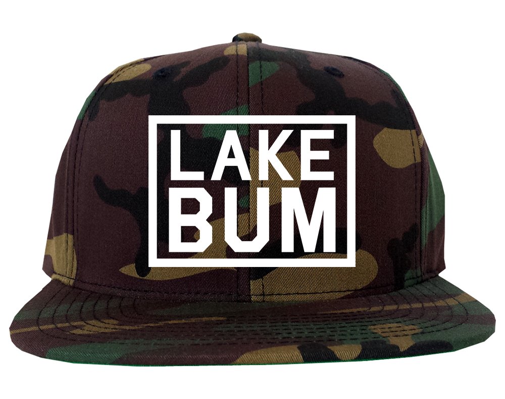 Lake Bum Box Men's Snapback Hat - Adjustable Dad Cap for Outdoor, Fishing & Casual Wear - Perfect for Beach, Camping & Street Style