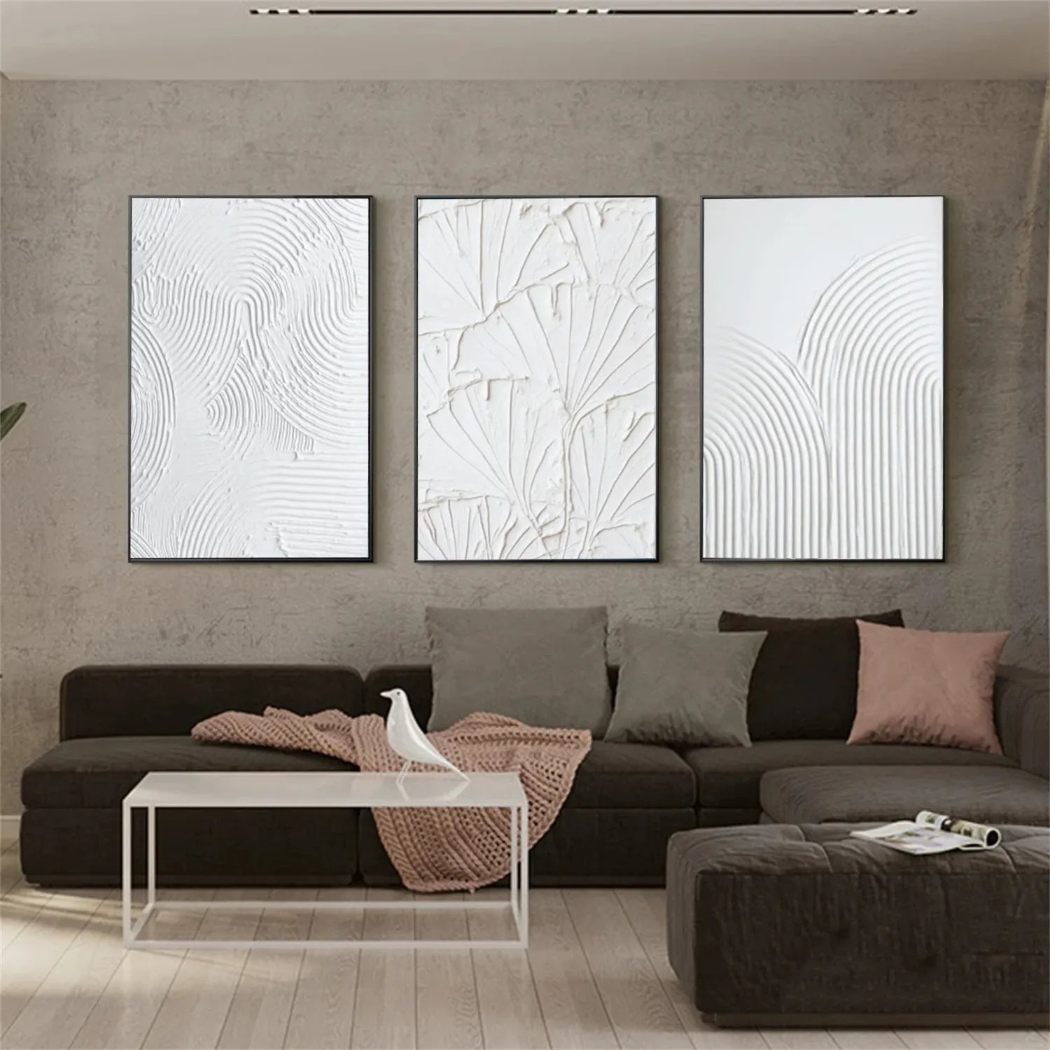 Minimalist Balance Canvas Painting Set of 3 - Abstract Wall Art Decor for Living Room, Bedroom & Office #MM294 | Modern Home Decor & Gift Idea