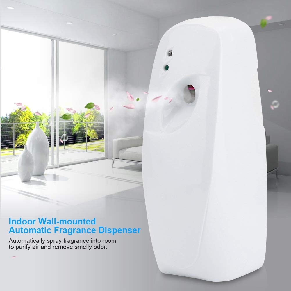 Automatic Adjustable Fragrance Dispenser - Wall-Mounted Air Freshener for Home, Bathroom, Office & Gym | Smart Aerosol Spray for Fresh Indoor Air | Perfect for Locker Rooms, Breakrooms & Washrooms