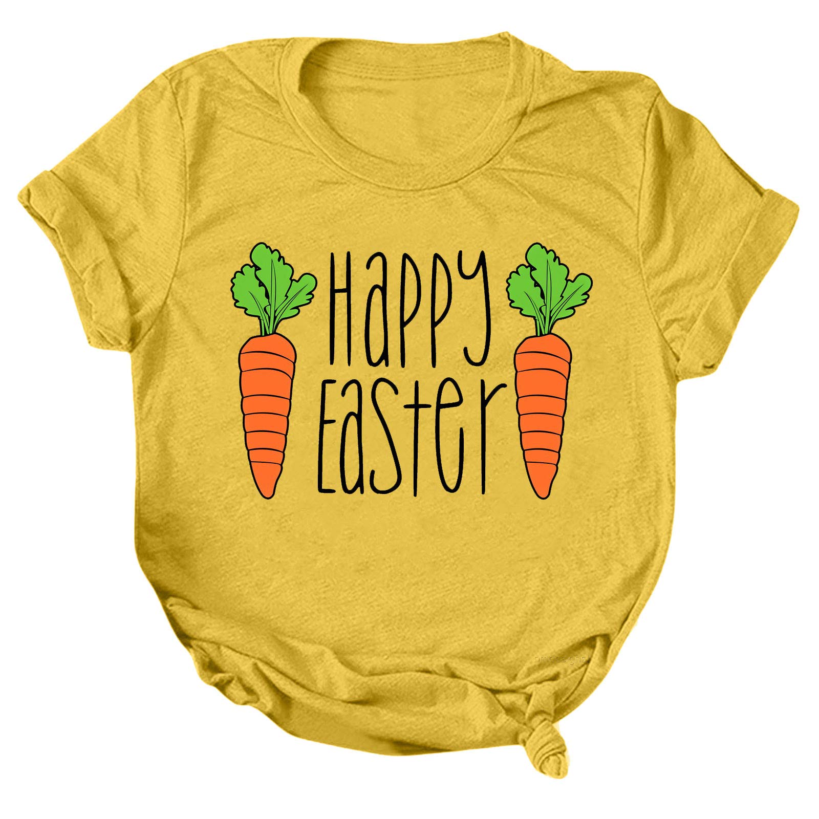 Funny Easter Carrot Graphic T-Shirt for Women - Cute Printed Short Sleeve Tee with Letter Design - Perfect for Easter Celebrations, Spring Outfits & Casual Wear