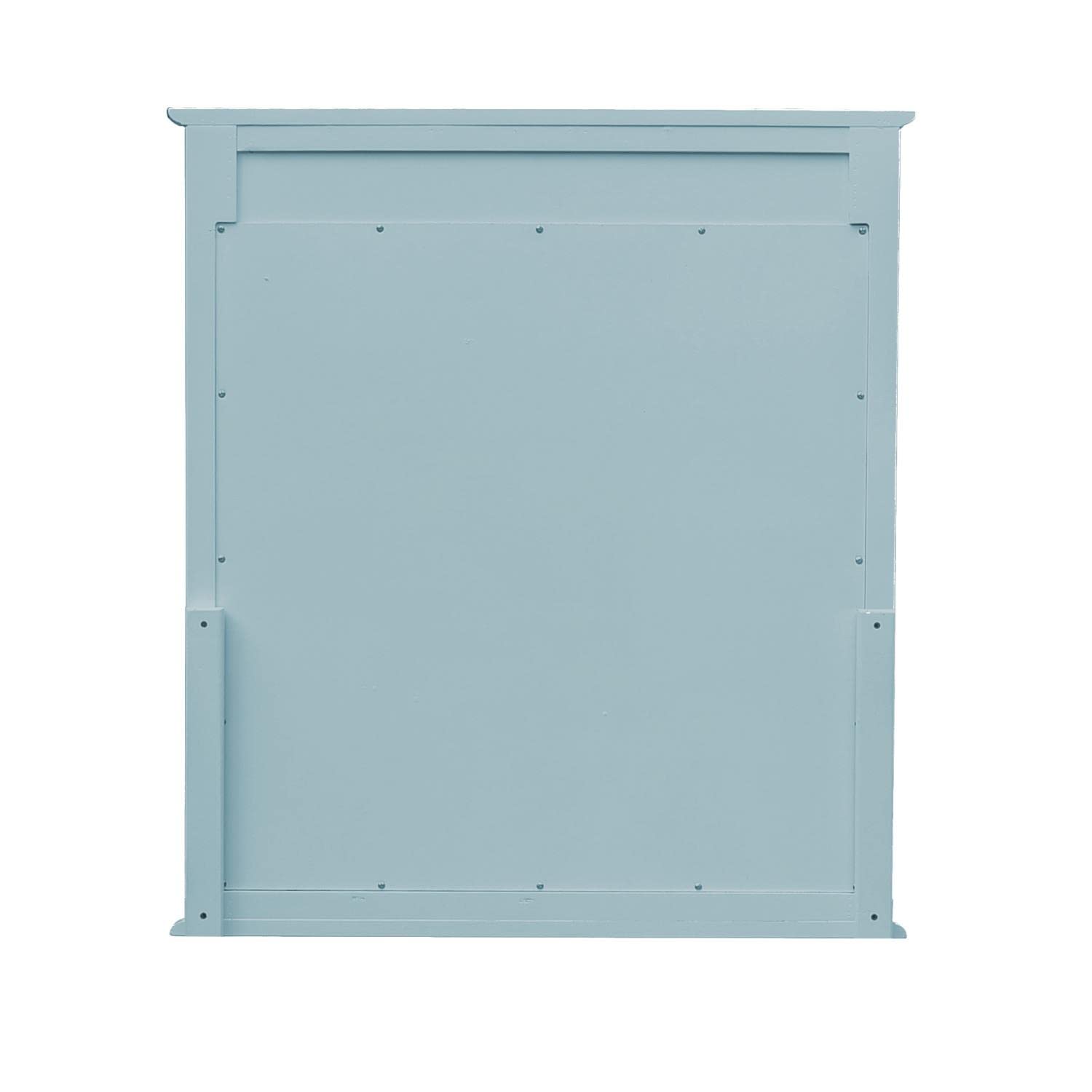 Sunset Trading Cool Breeze Coastal Premium Wood Mirror in Beach Blue - Handcrafted Coastal Decor for Bathroom, Bedroom & Beach House Wall Art