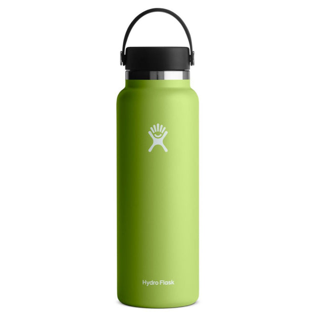 40 oz Wide Mouth Water Bottle with Straw & Handle - Leakproof Stainless Steel Insulated Water Jug for Gym, Hiking & Outdoor Activities - BPA Free Vacuum Flask for Hot & Cold Beverages