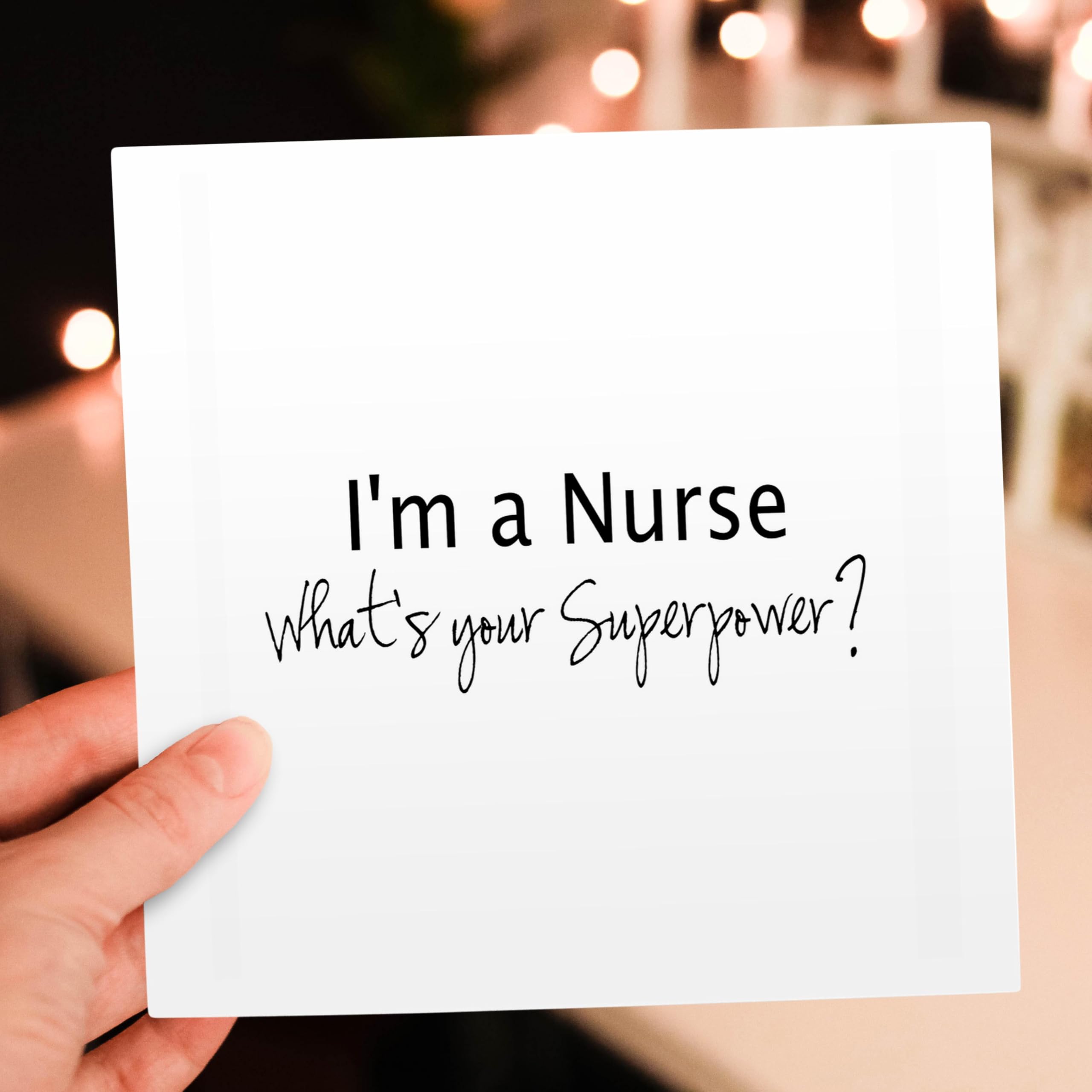 Funny Nurse Greeting Cards - 'I'm a Nurse, What's Your Superpower?' - 12 Pack Medical Profession Gift Set - Perfect for Nurse Appreciation Week, Graduation Gifts & Healthcare Worker Thank You Cards