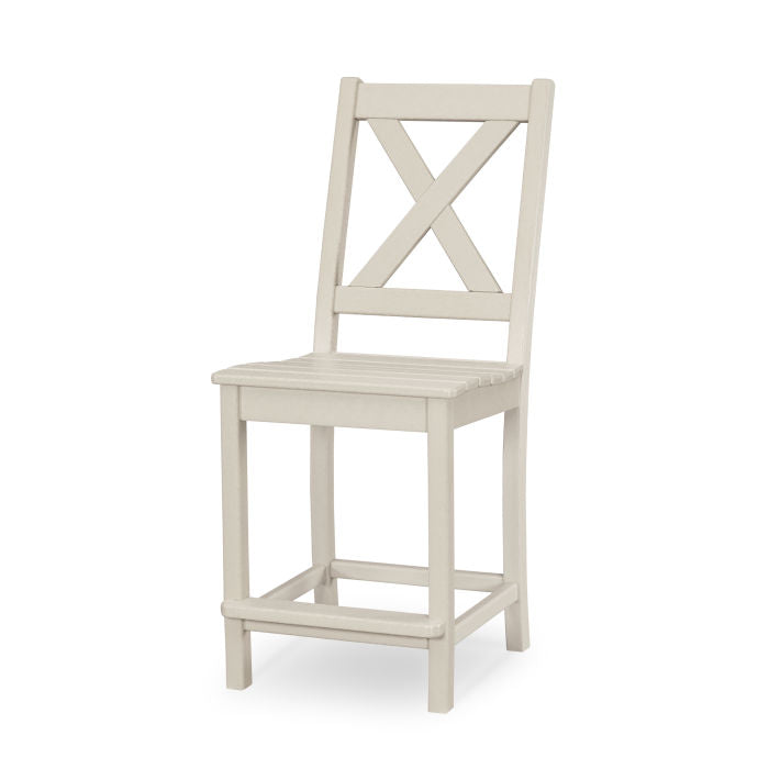 POLYWOOD Braxton Counter Height Bar Stool - Outdoor & Indoor Durable Plastic Adirondack Chair for Patio, Deck, Poolside, and Kitchen Counter Use
