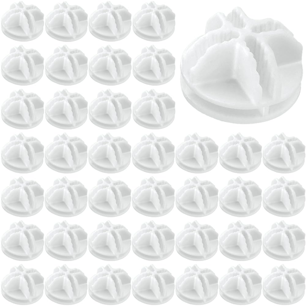 40Pcs White Plastic Wire Cube Connectors - Modular Storage Grid Organizer for Closet, Shelving & DIY Projects - Perfect for Home, Office & Garage Organization