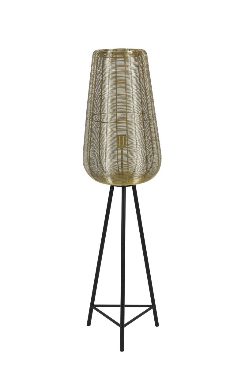 Adeta Modern Tripod Floor Lamp - Medium/Large Size in Matt Black, Nickel & Gold Finishes - Perfect for Living Room, Bedroom, or Office Lighting