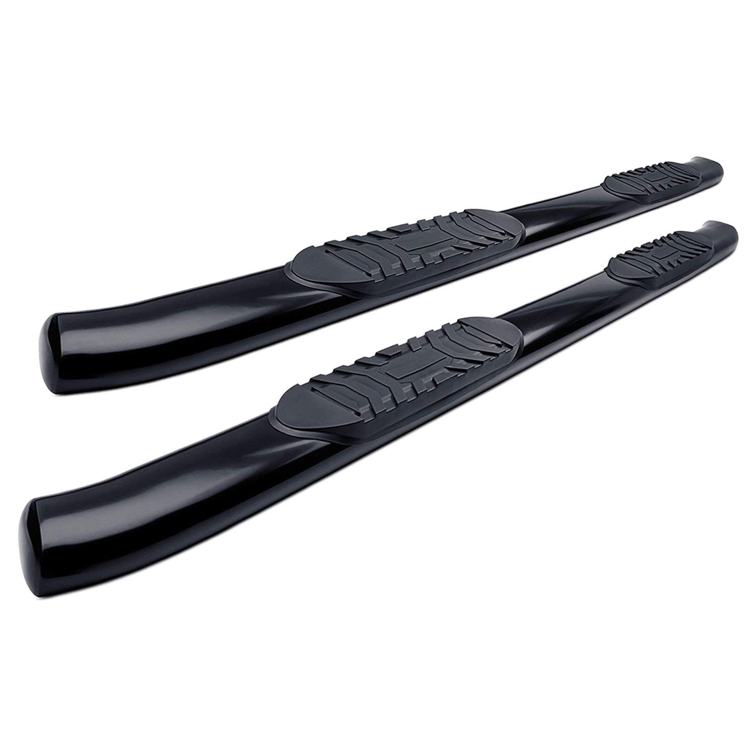Steelcraft 423409BP 5-Inch Premium Black Oval Side Bars - Heavy Duty Truck Running Boards for Ford F-150, Silverado & RAM 1500 - Off-Road Protection & Easy Step Access