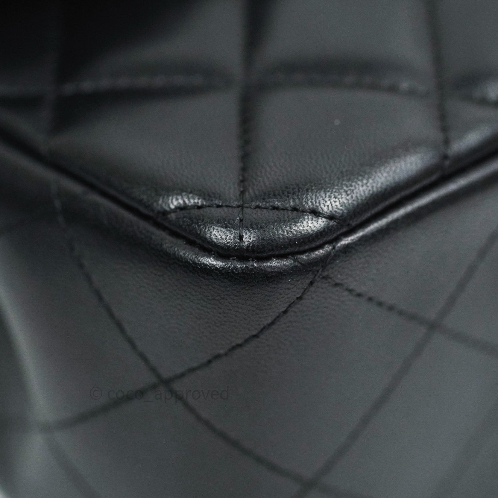 Chanel Classic Jumbo Double Flap Bag Black Lambskin Leather with Silver Hardware - Luxury Designer Handbag for Women, Perfect for Evening Events & Special Occasions