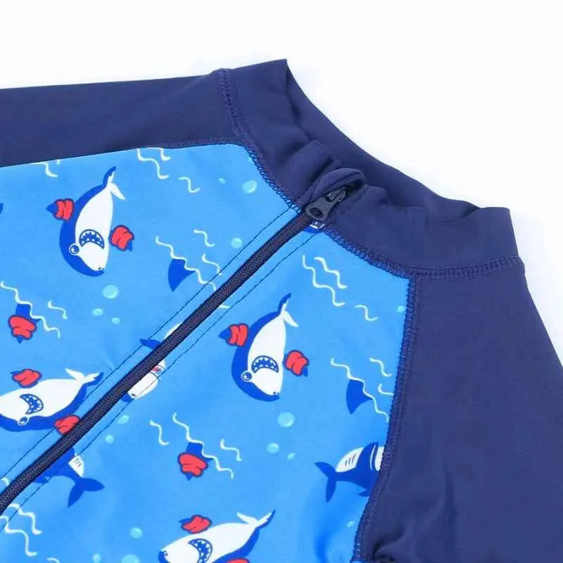Long Sleeve Cartoon Kids Swimwear - UV Protection One Piece Bathing Suit for Boys & Girls | Perfect for Beach, Pool & Water Play