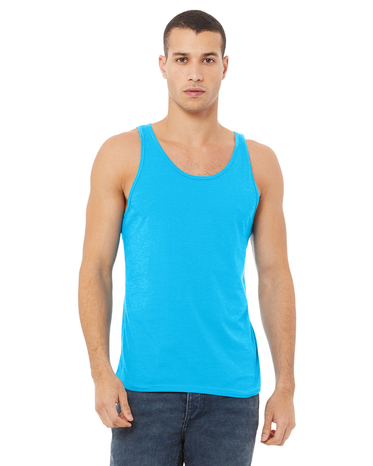 Bella + Canvas 3480 Unisex Jersey Tank Top - Soft Cotton Spaghetti Strap Sleeveless Shirt for Men & Women - Perfect for Gym, Beach, Summer Outfits and Layering