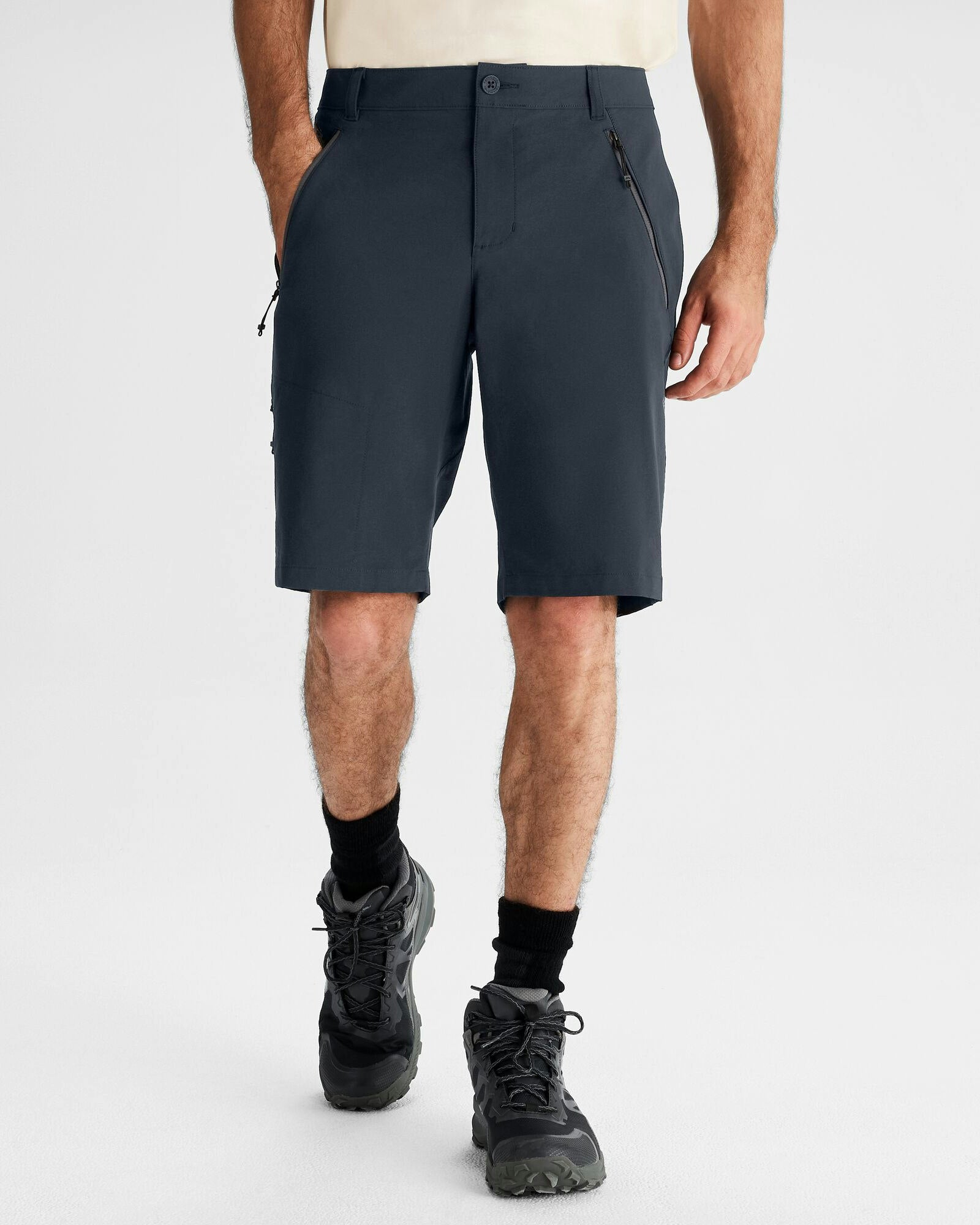 Men's Flinders 10 Inch Quick-Dry Athletic Shorts - Pure Navy Blue - Perfect for Running, Gym Workouts & Outdoor Activities