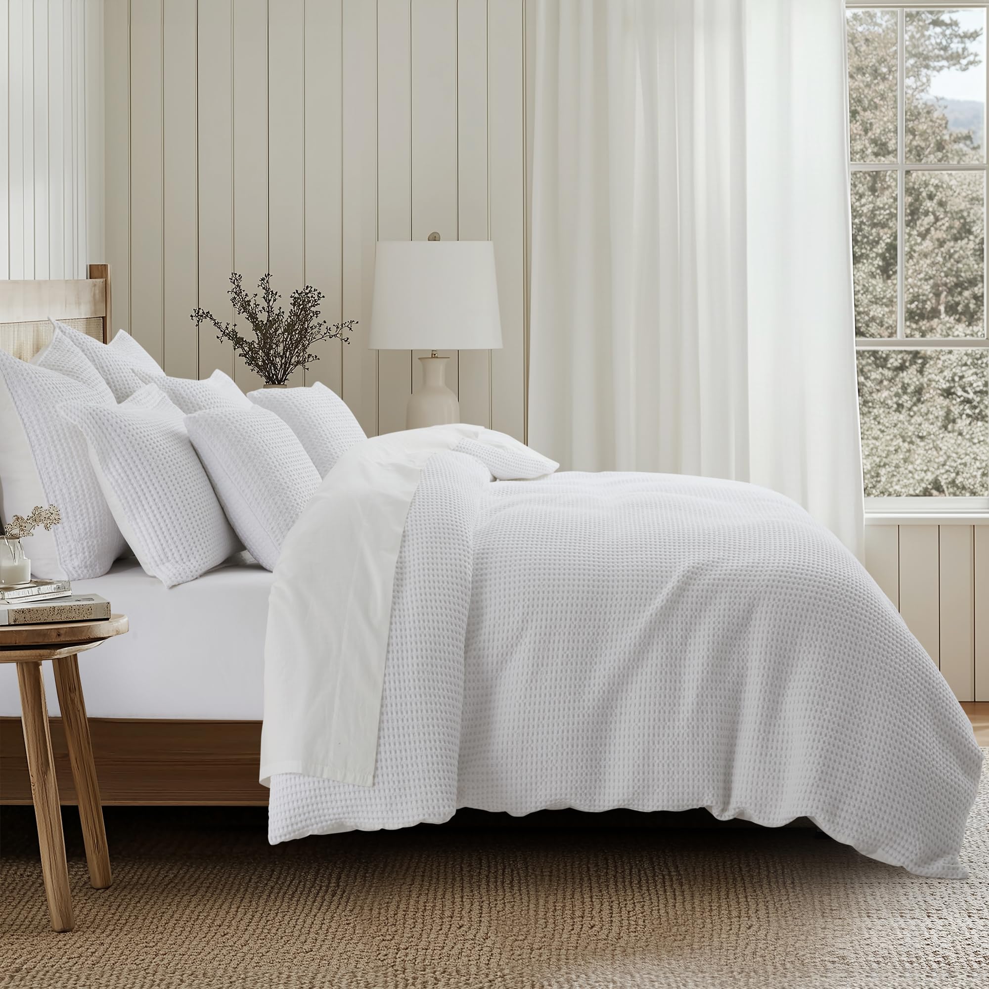 Levtex Home Mills Waffle Weave Duvet Cover Set - King/California King Size (106