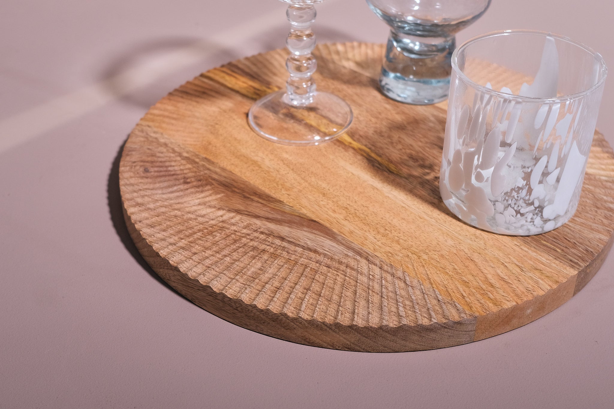Handcrafted Etched Mango Wood Cutting Board - Durable Kitchen Chopping Block for Meat, Cheese & Vegetables - Perfect for Serving Charcuterie & Entertaining