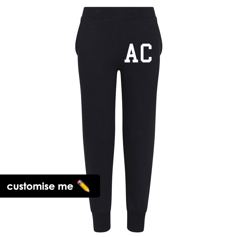 Personalized Kids Joggers with College Initials - Classic Comfort Pants for Boys & Girls - Perfect for School, Playdates, and Casual Outings