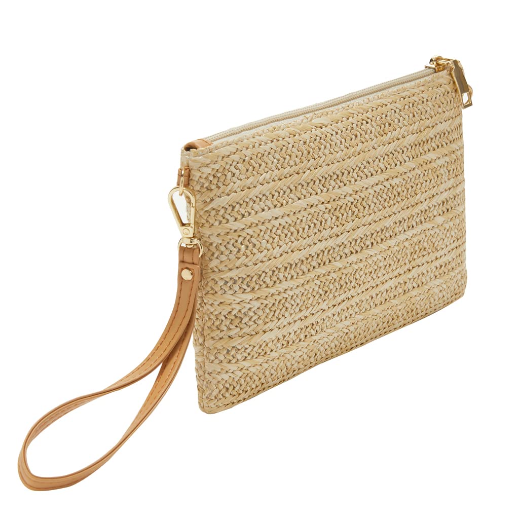 Stylish Women's Crossbody Straw Beach Bag - Lightweight Summer Purse with Adjustable Strap for Travel, Shopping & Outdoor Activities