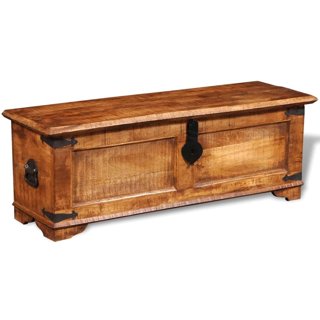 Handmade Rustic Wood Storage Chest - Vintage Decorative Trunk for Home Organization | Solid Wood Storage Box for Blankets, Toys & Seasonal Items | Farmhouse Style Home Decor for Living Room & Bedroom
