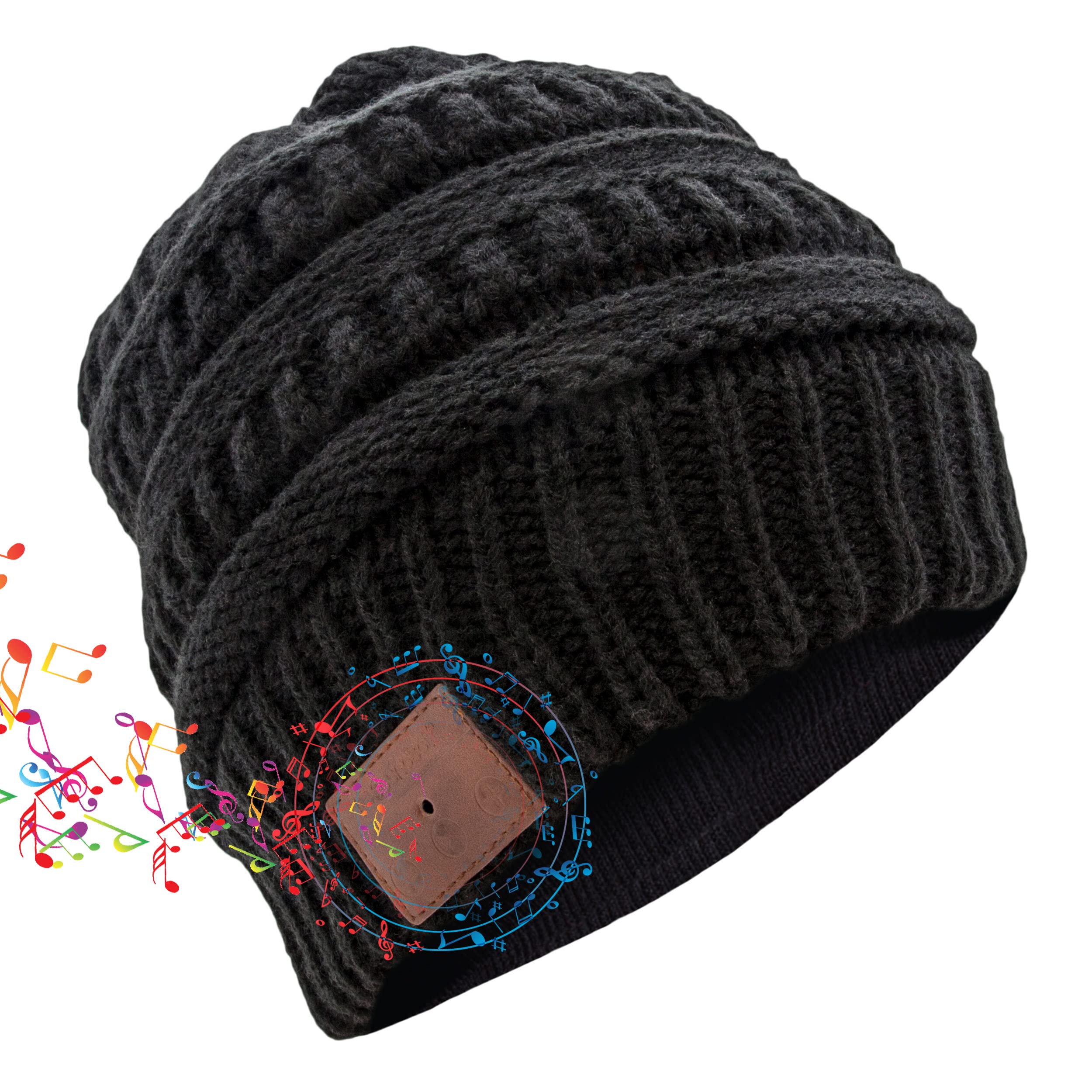 Soundbot Bluetooth Wireless Knit Beanie Headset with Built-in Mic - 5Hr Playtime & 7Hr Talk Time for Hands-Free Calling & Music | Perfect for Winter Sports, Commuting & Outdoor Activities